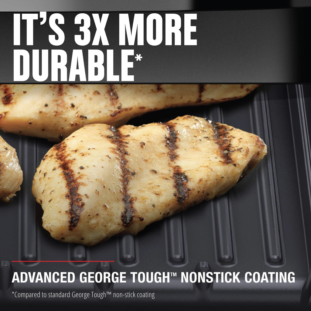 George Foreman 4-Serving Removable Plate Grill and Panini, Black F8253