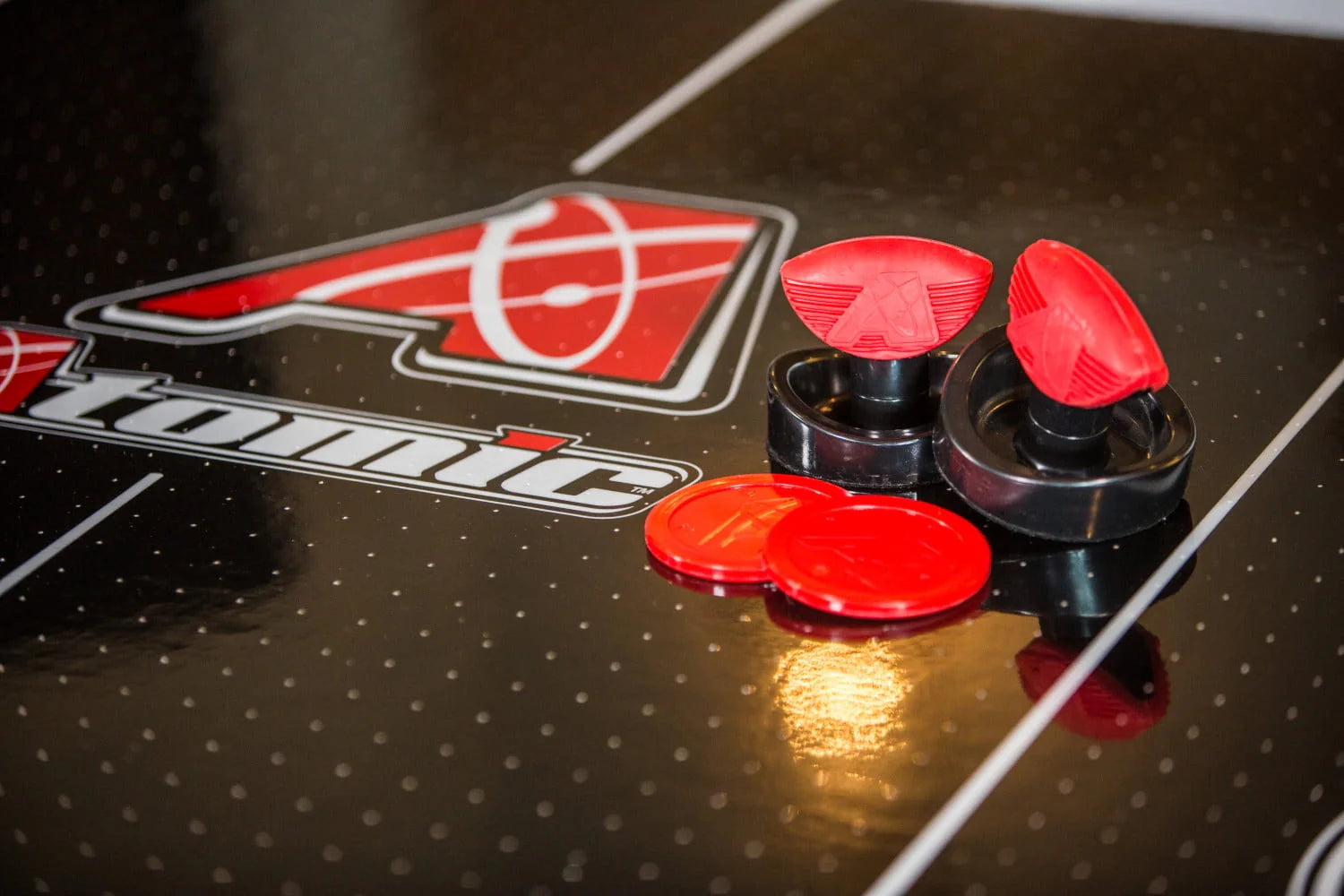 Atomic Avenger 8' Hockey Table with LED Scoring and 120V Blowers L3603
