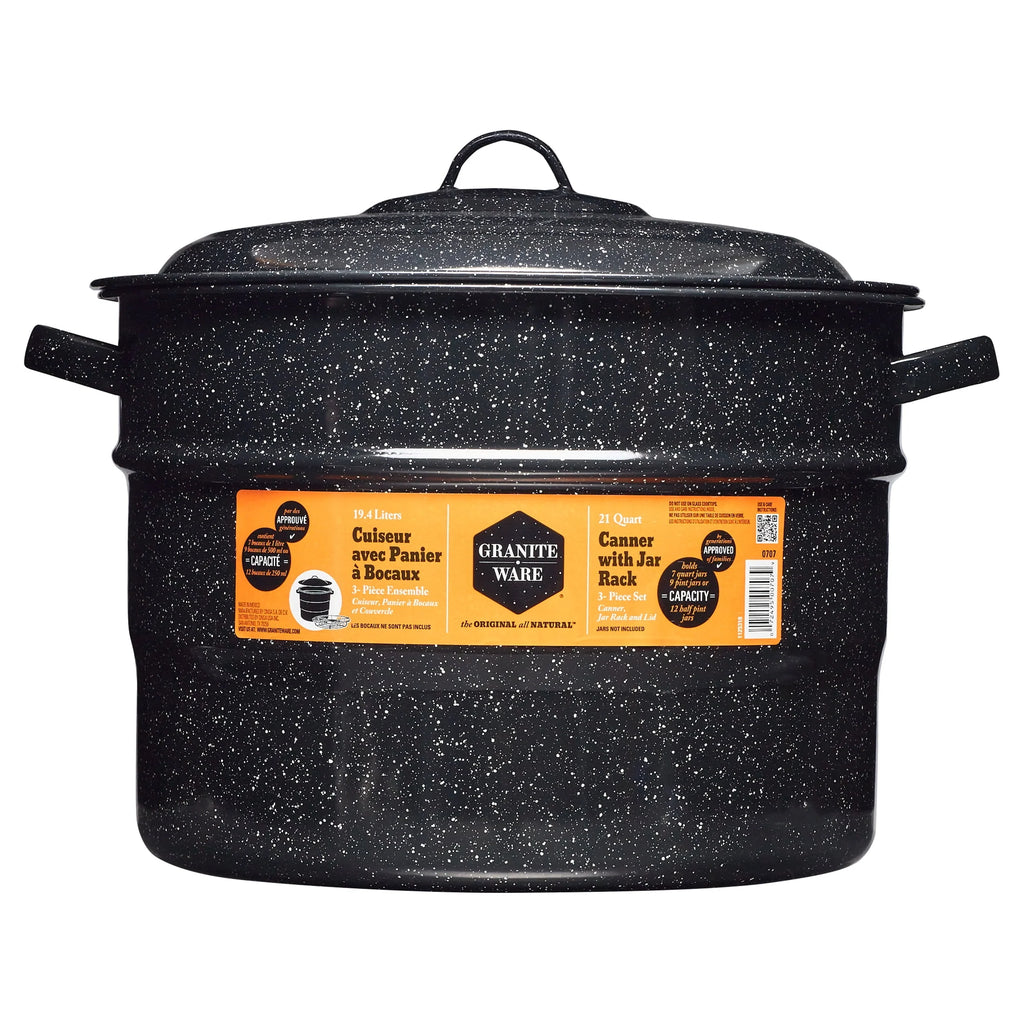 Granite Ware 21.5-Quart Water Bath Canner with Jar Rack U3249