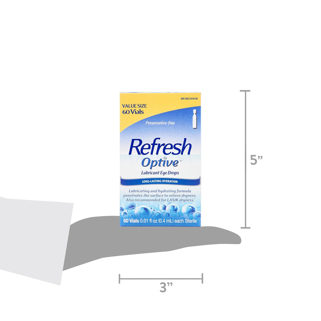 Refresh Optive Lubricant Eye Drops Preservative-Free, 0.4 ml, 60 Count Q788