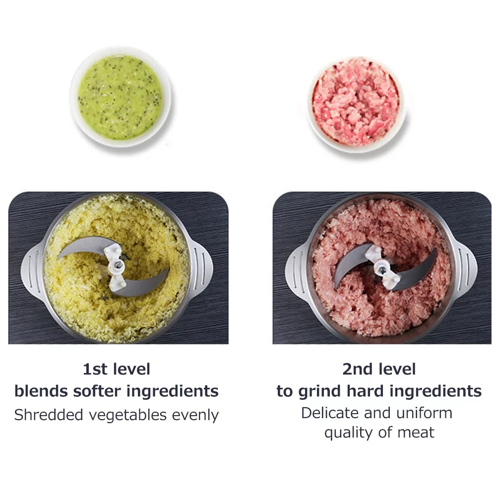Electric Meat Grinder 3L Stainless Steel 250W Kitchen Blender U359116