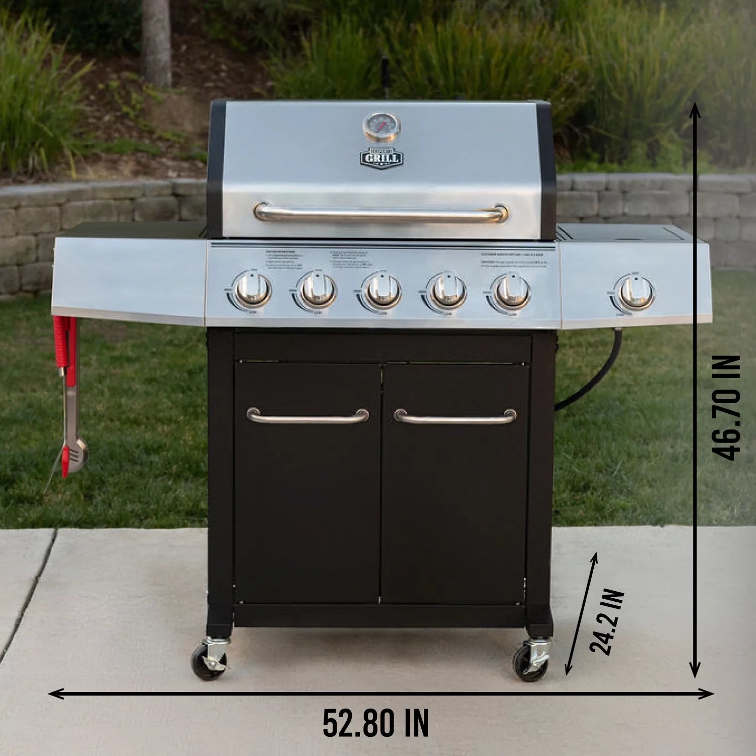 Expert Grill 5-Burner Propane Gas Grill with Side Burner L84998