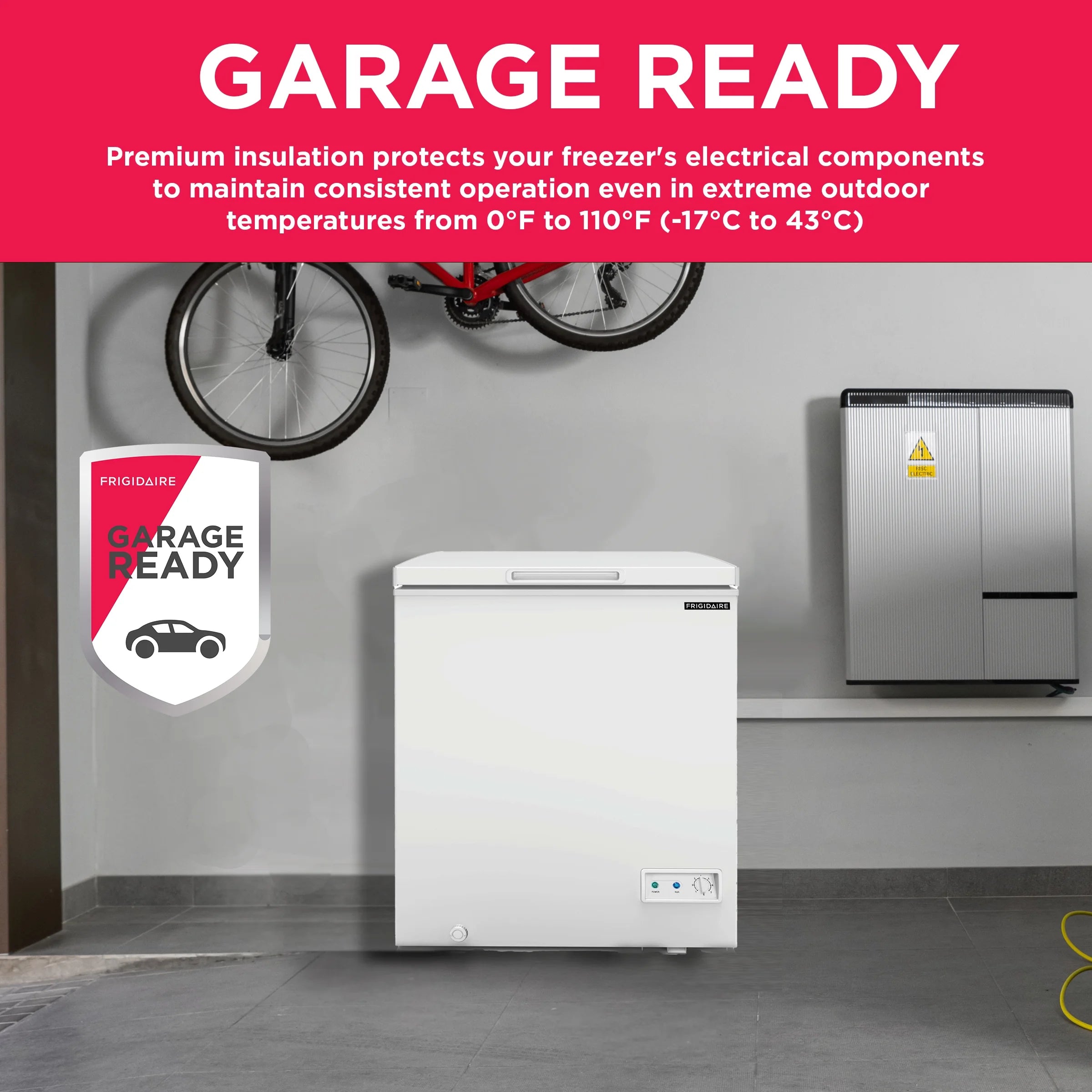 Frigidaire 5.0 Cu. ft. Chest Freezer, Garage Ready, White W47546