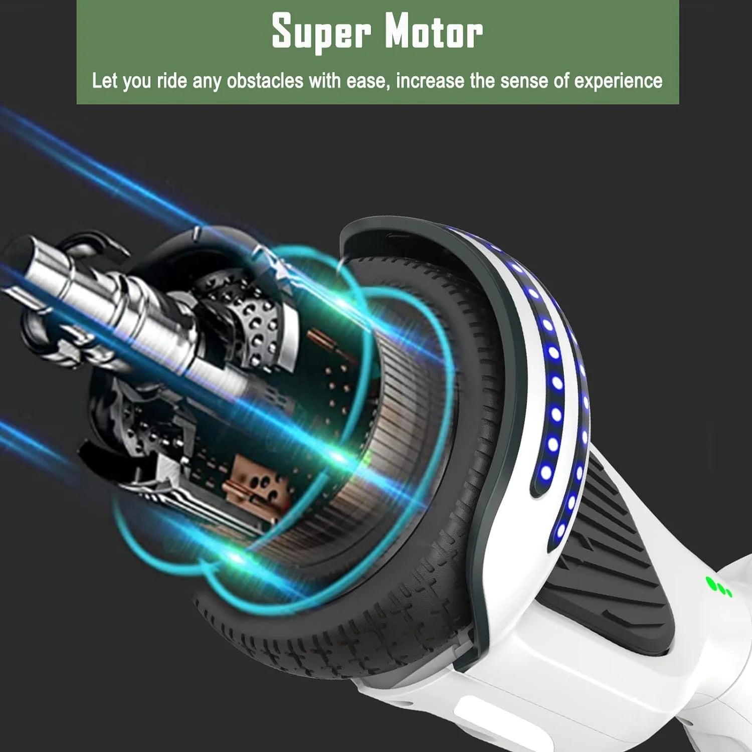 LIEAGLE Hoverboard with Seat Attachment, 6.5 inch Self Balancing Scooter S62540