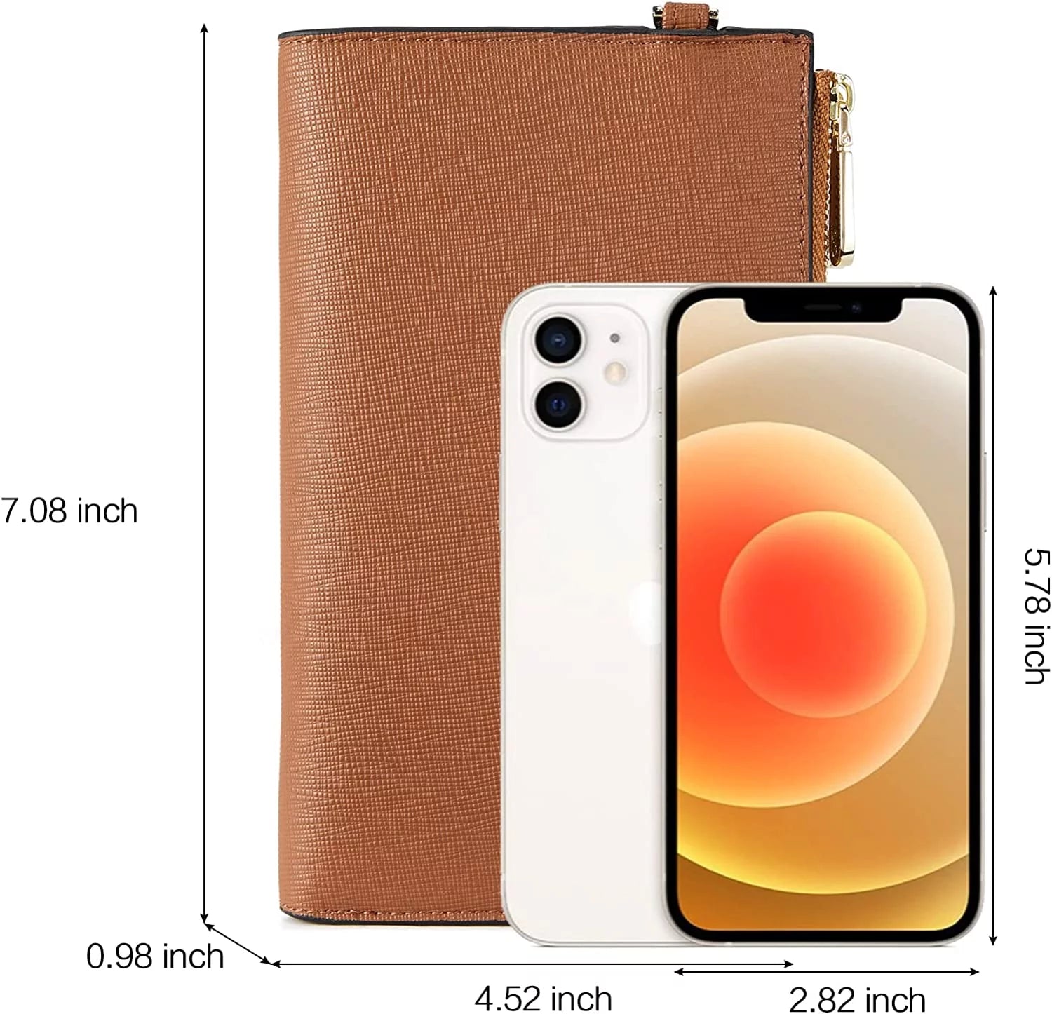BOSTANTEN Women's Leather RFID Blocking Wallet with Phone Holder Z907