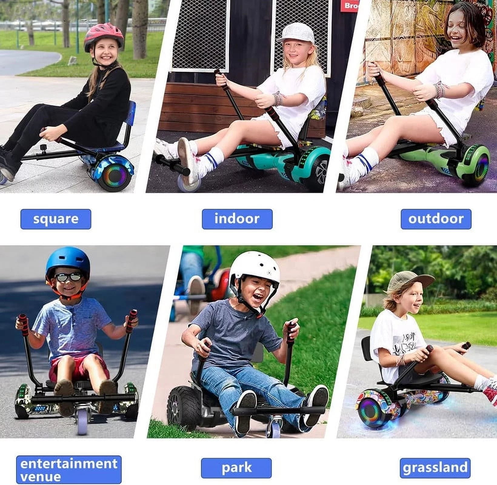 LIEAGLE Hoverboard with Seat Attachment, 6.5 inch Self Balancing Scooter S62540