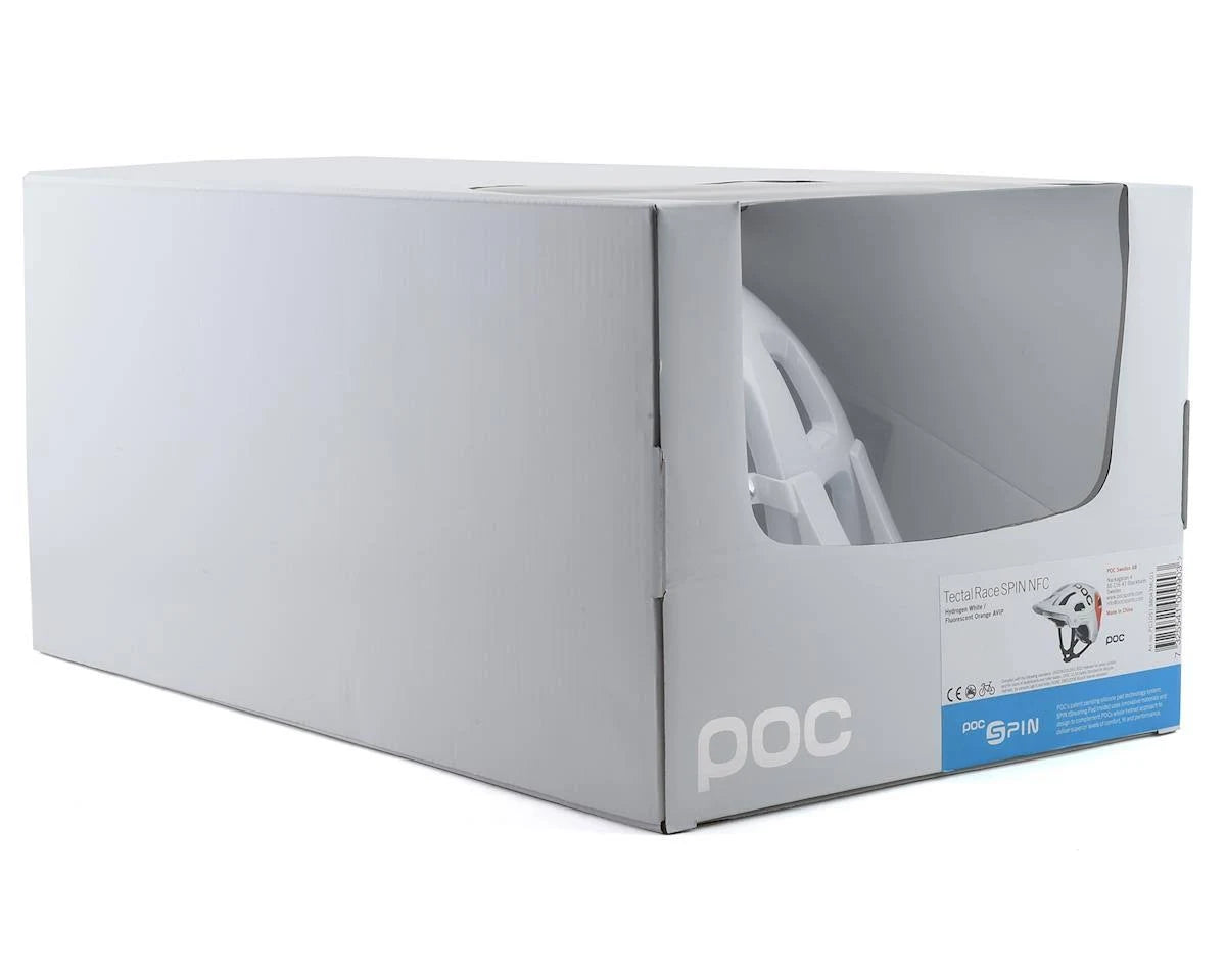 POC Tectal Race Spin NFC Helmet White Orange I633
