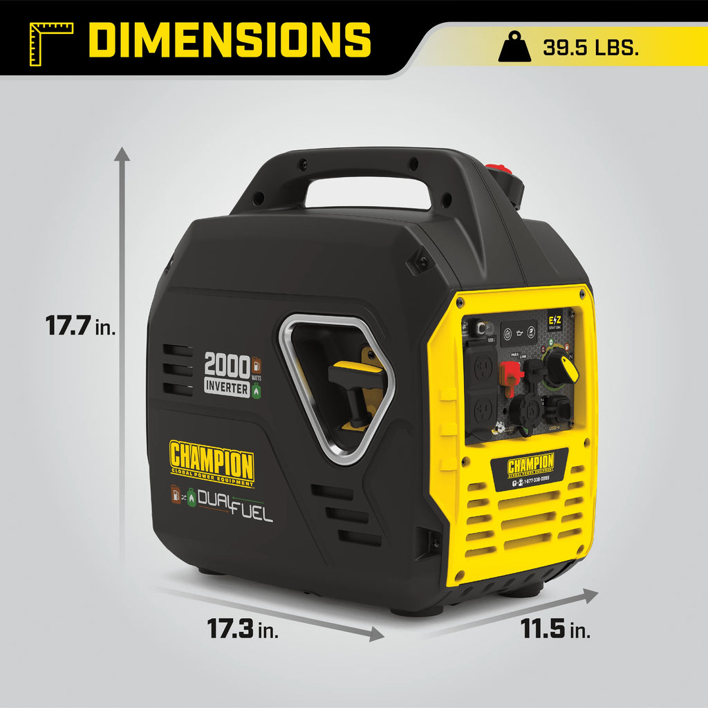 Champion Power Equipment 2000 Watt Dual Fuel Inverter Generator K903