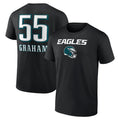 Men's Fanatics Branded Brandon Graham Black Philadelphia Eagles Wordmark Player Name & Number T-Shirt