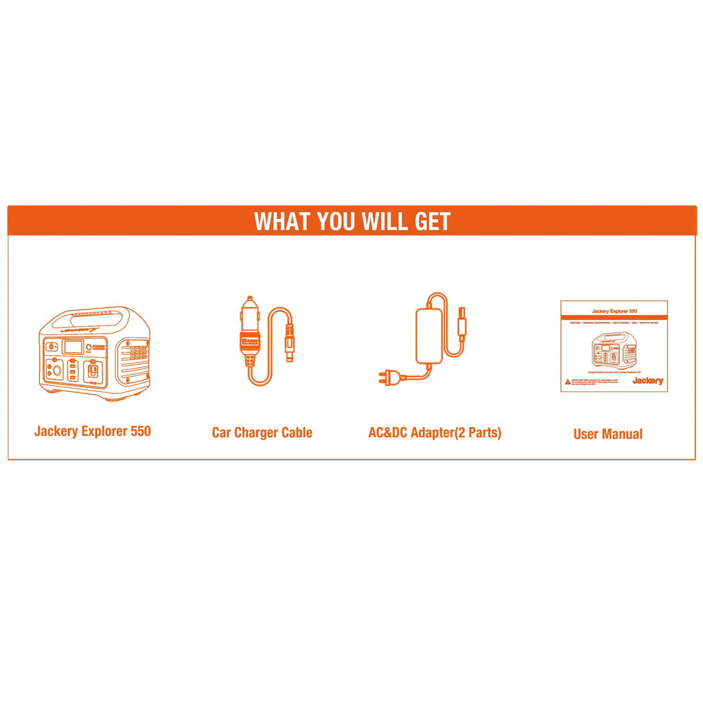 Jackery Explorer 550 Portable Power Station 500W Y615369