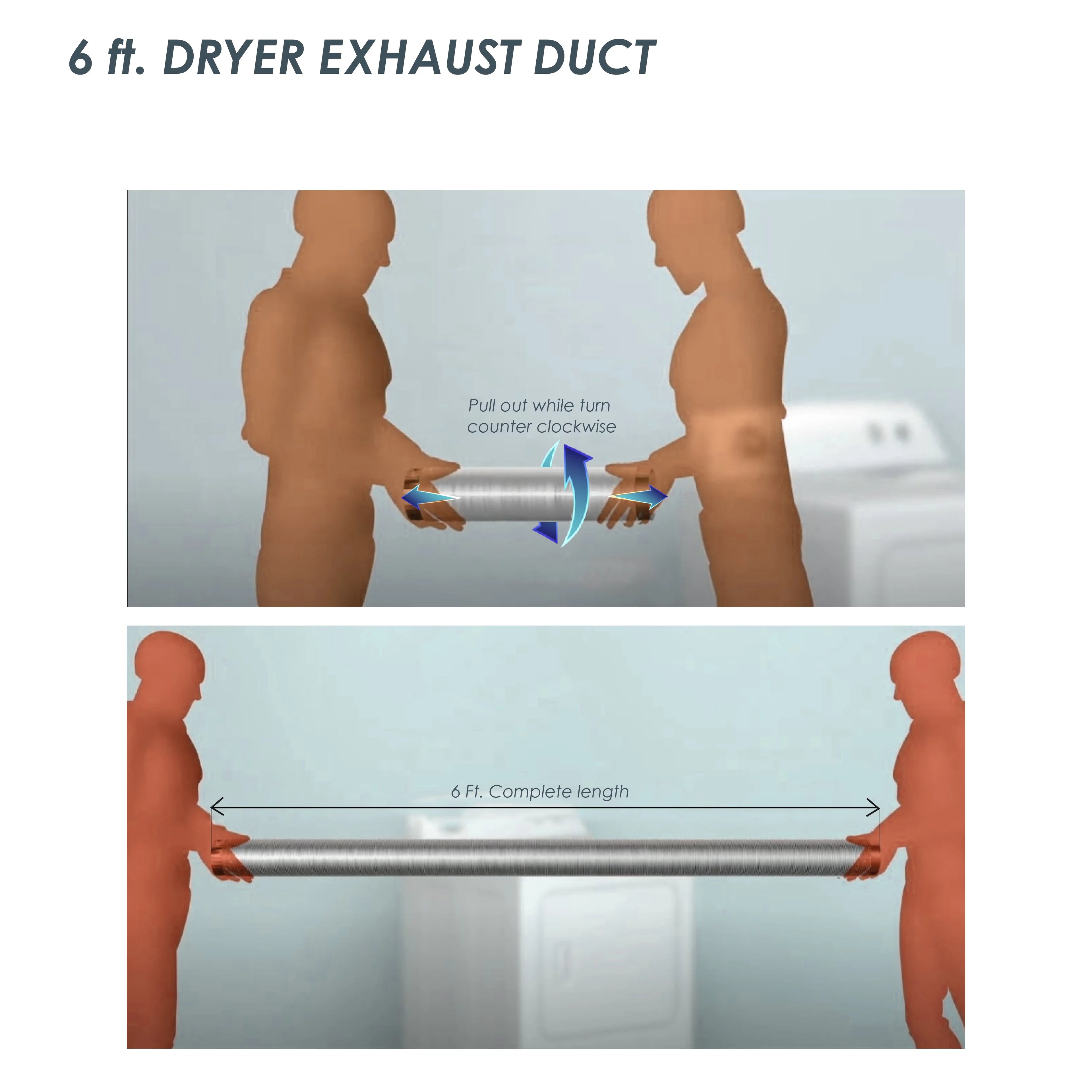 4 inch Dryer Vent Kit with 6 ft Duct, 2 Elbows, 2 Clamps M92626