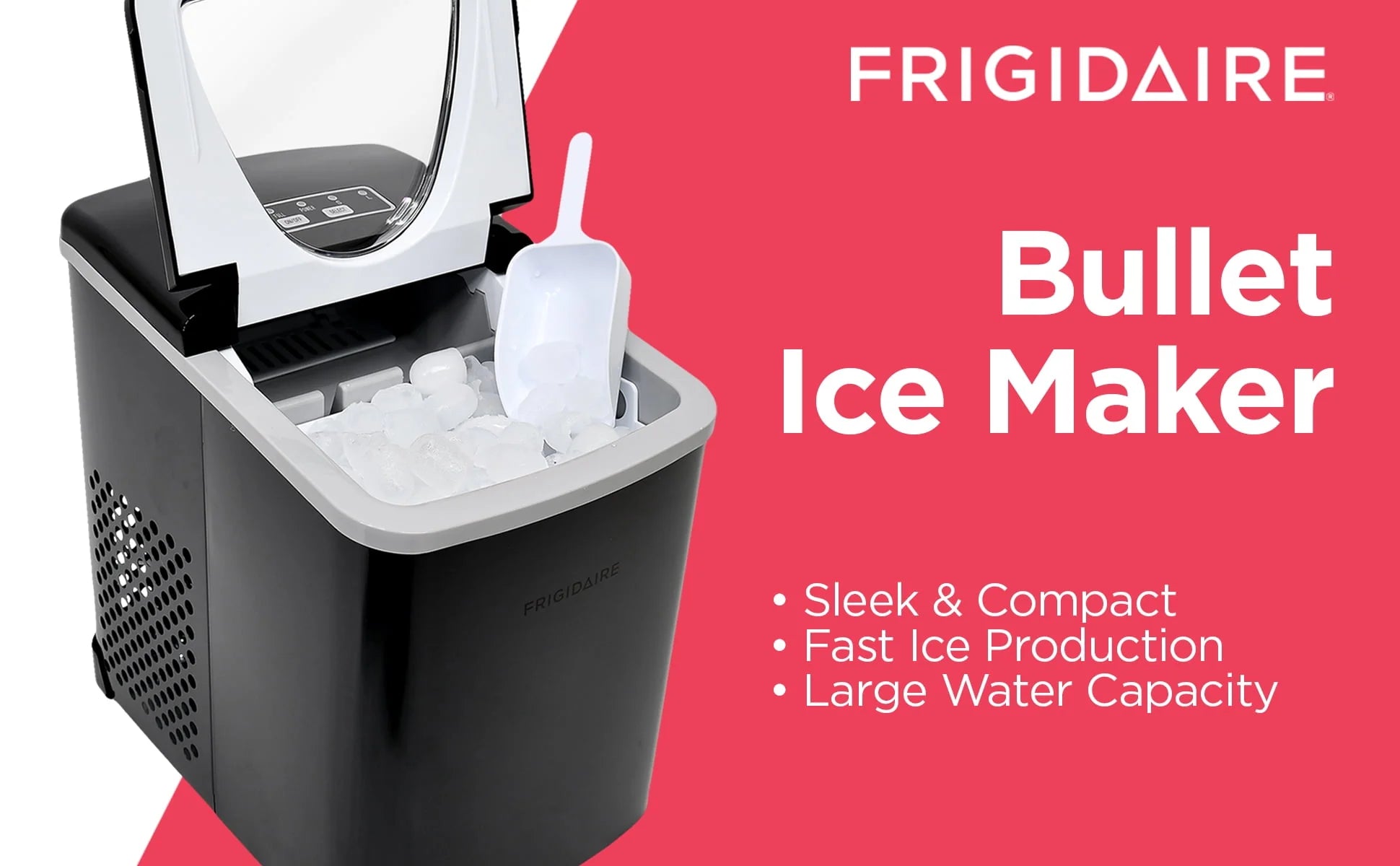 Frigidaire 26 lb. Countertop Ice Maker EFIC117-SS, Black Stainless Steel Y9301