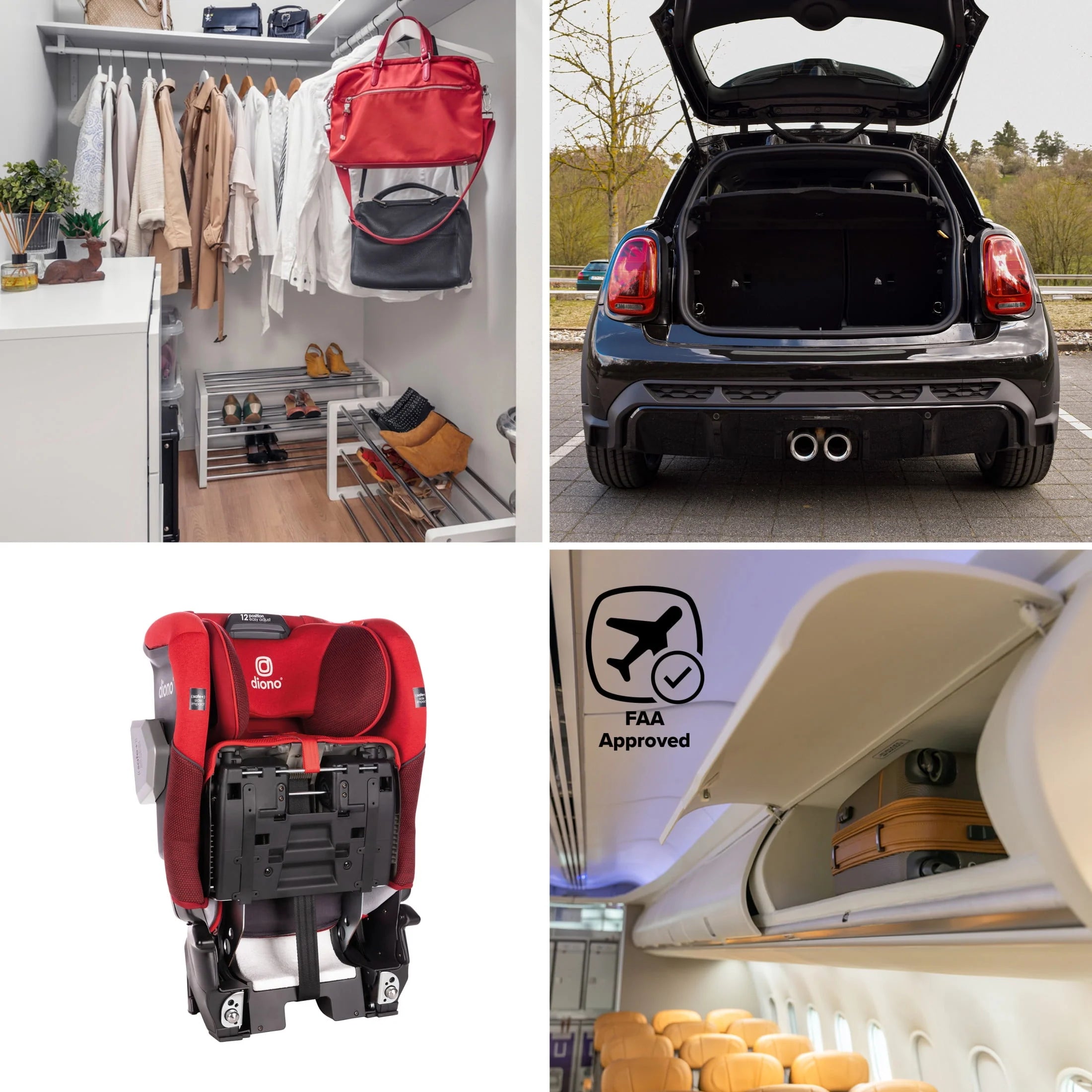 Diono Radian 3QXT SafePlus All-in-One Convertible Car Seat, Red B871