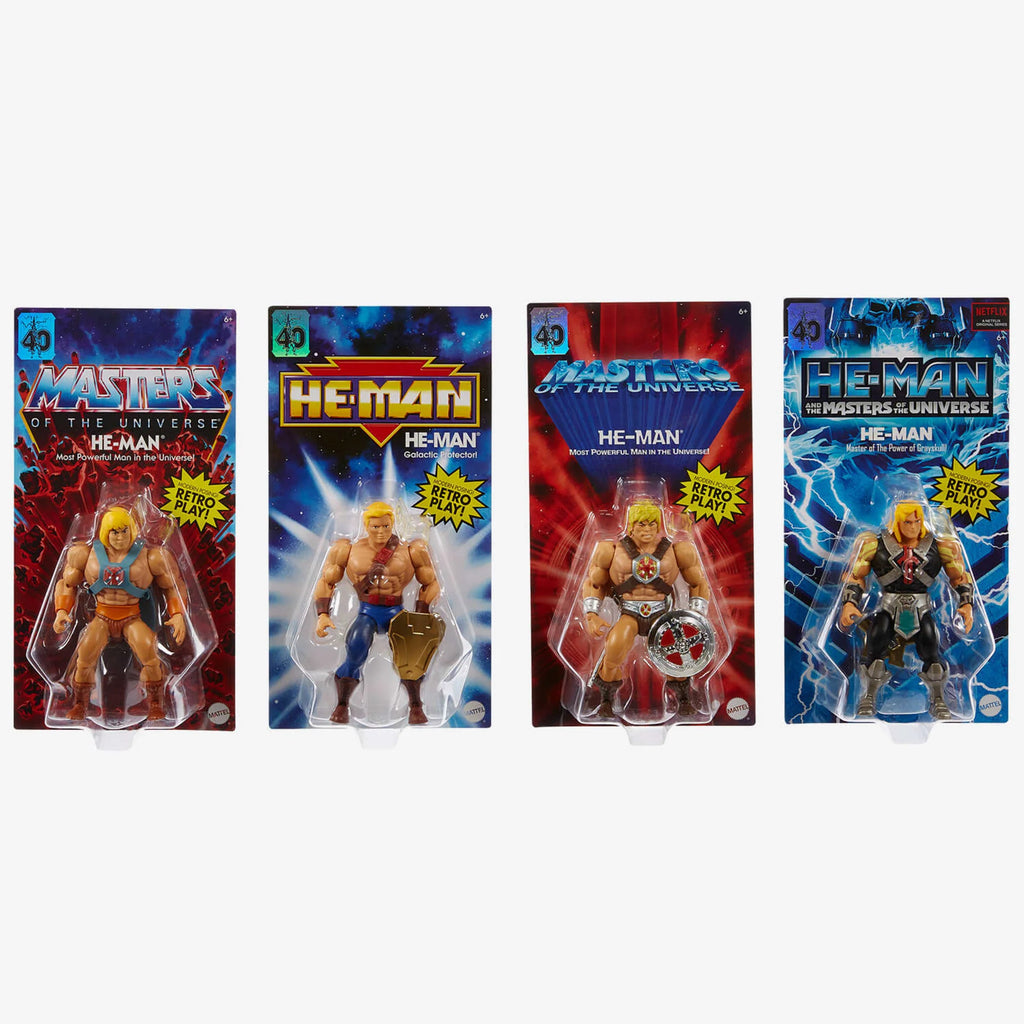 Masters of the Universe Origins He-Man 40th Anniversary 4-Pack T89621