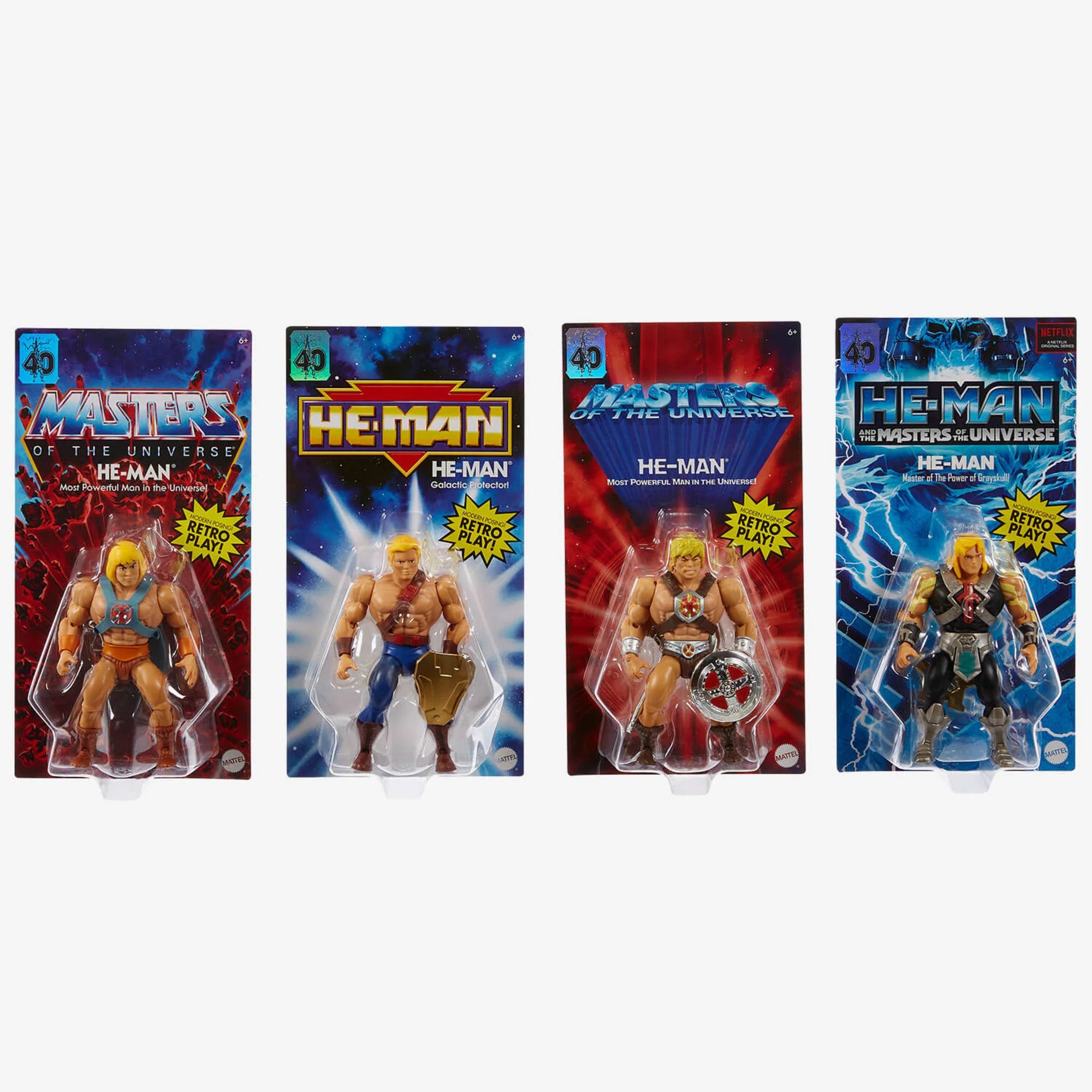 Masters of the Universe Origins He-Man 40th Anniversary 4-Pack T89621