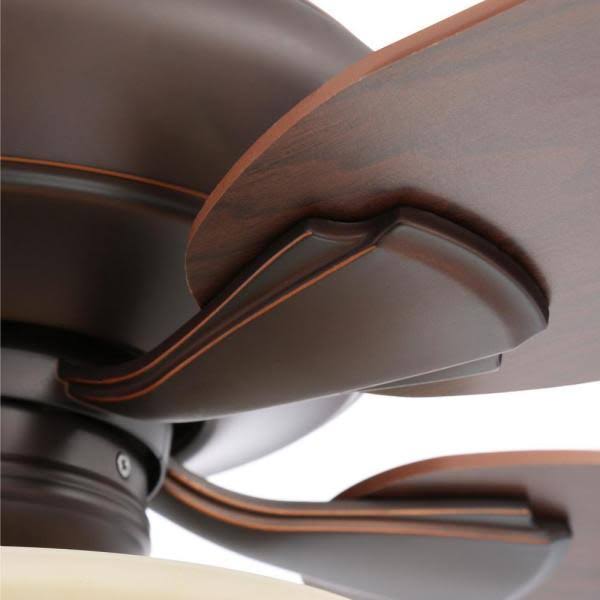 Hampton Bay Flowe 52 in. LED Indoor Mediterranean Bronze Ceiling Fan X592846