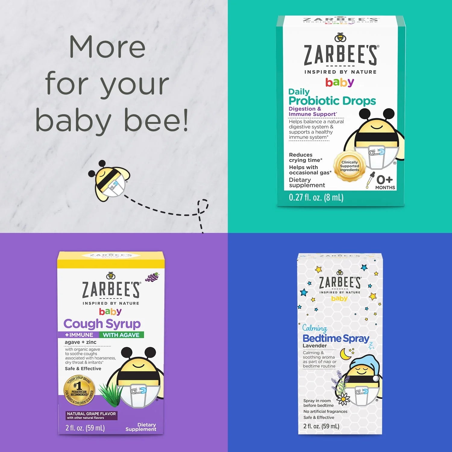 Zarbee's Baby Soothing Cough Syrup, Peach & Honey, 2 fl oz L514