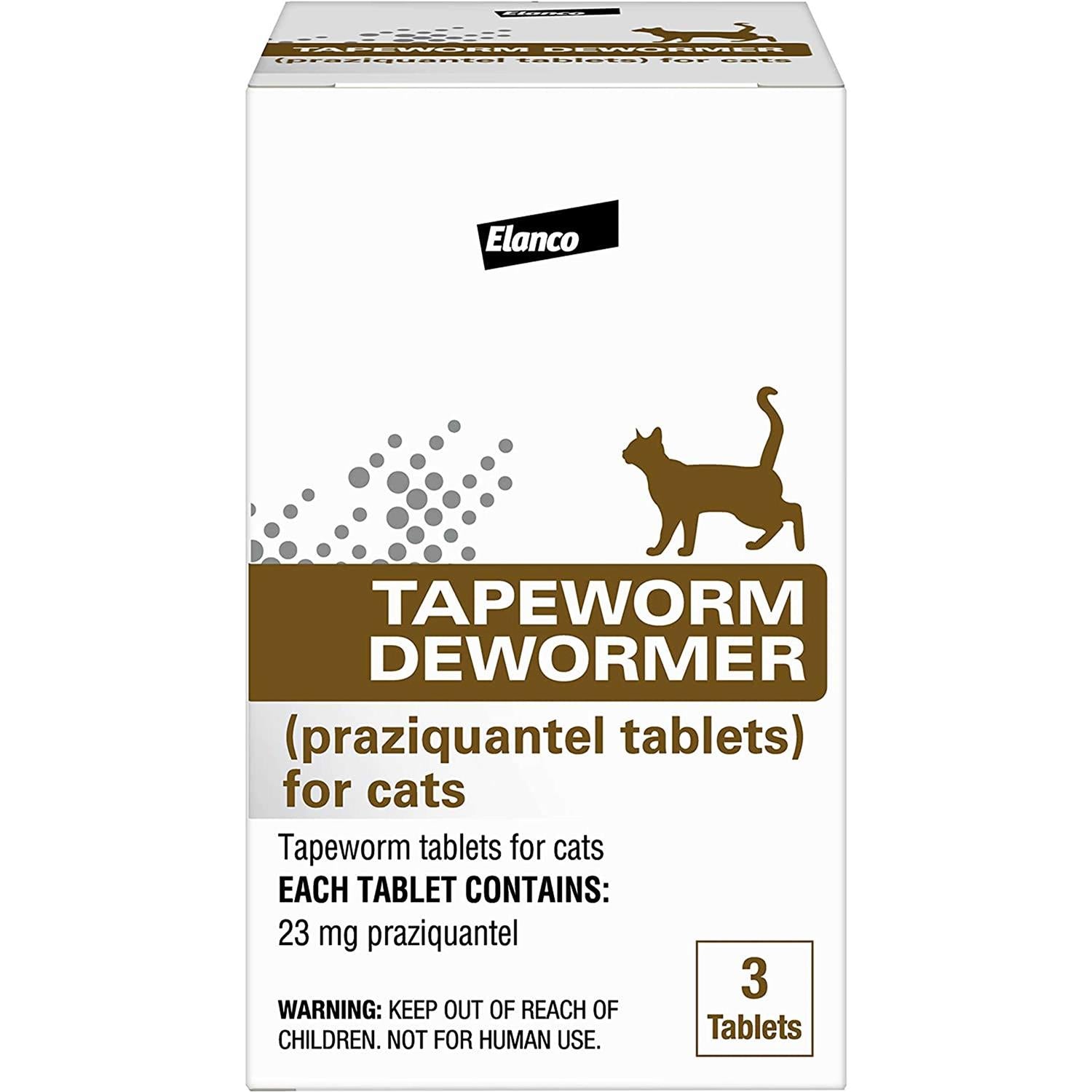 Elanco Tapeworm Dewormer Tablets for Cats, Pack of 3