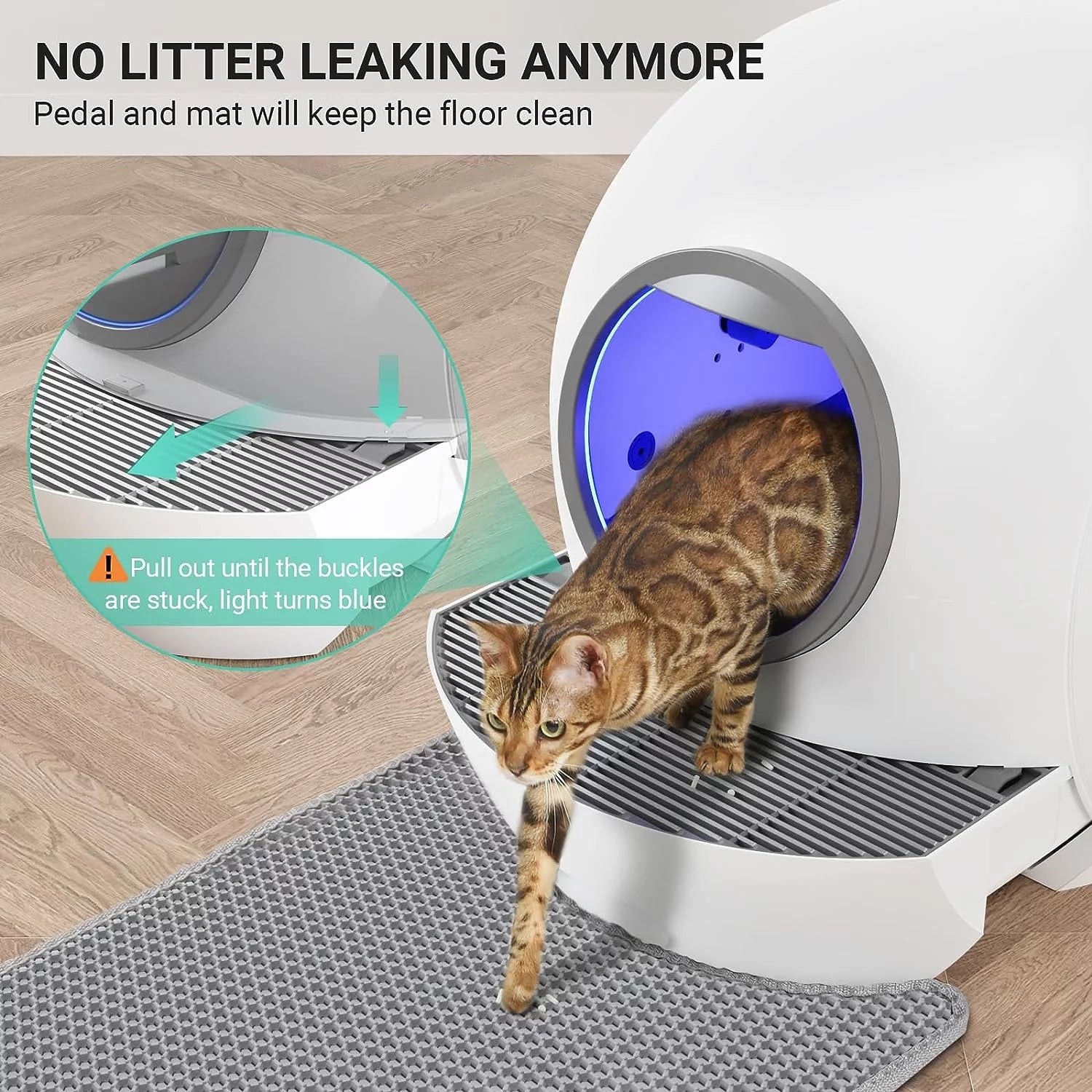 ELS PET WiFi Smart Cat Litter Box Automatic Self-Cleaning F75772