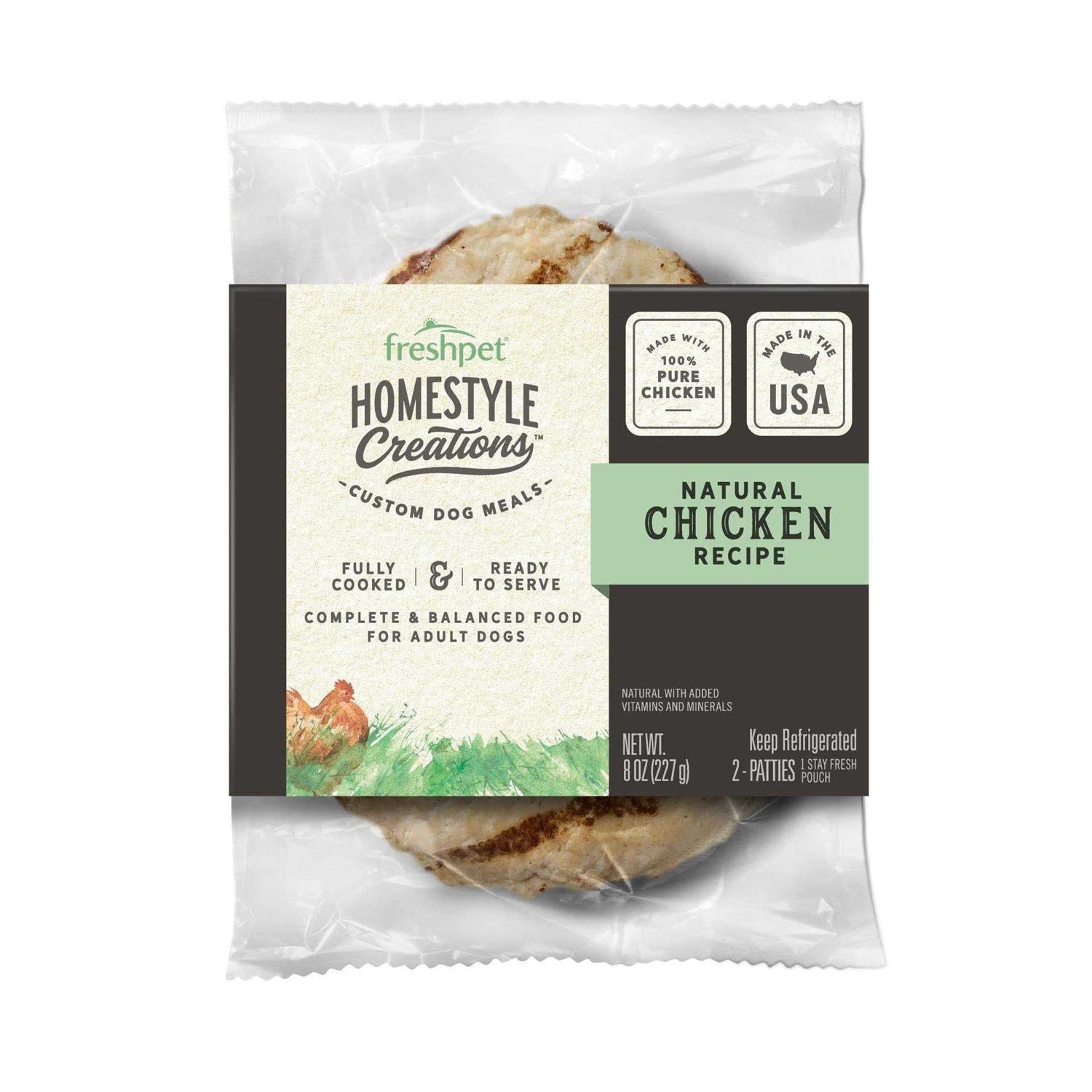 Freshpet Homestyle Creations Chicken Patties Adult Wet Dog Food