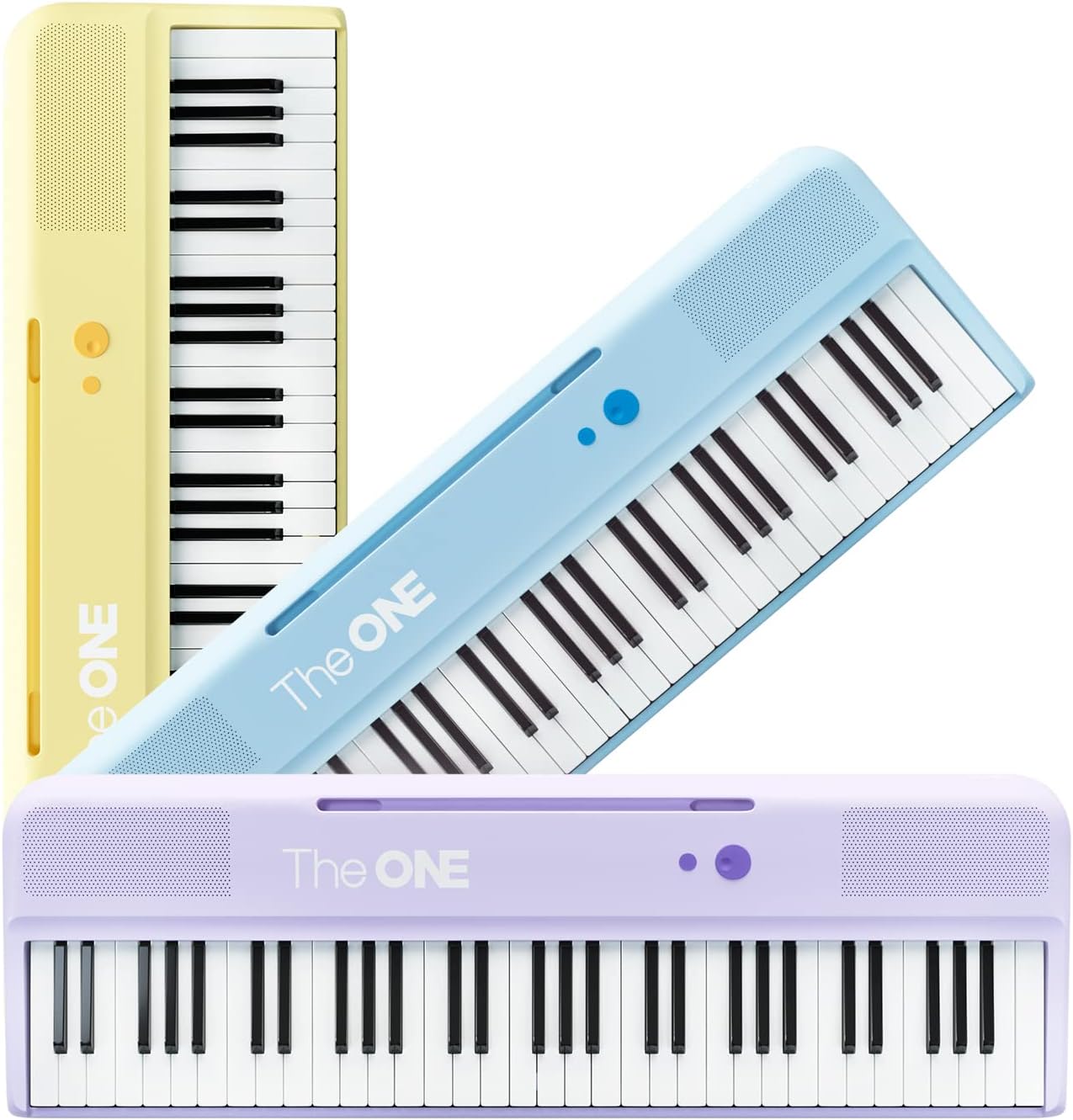 The ONE Smart Keyboard COLOR 61 Lighted Keys Piano Keyboard, MIDI Electric Piano for Beginners (Yellow) I85389