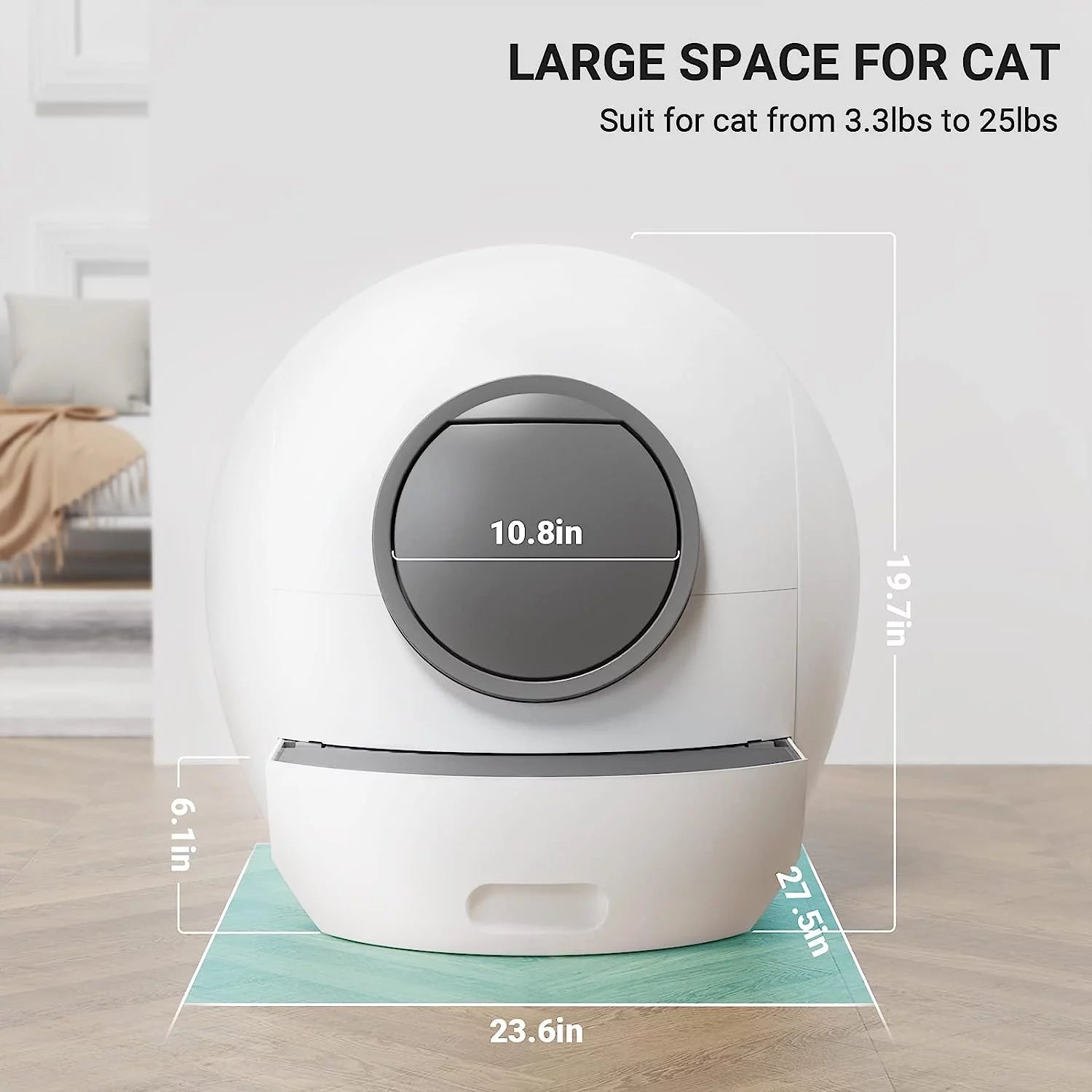 ELS PET WiFi Smart Cat Litter Box Automatic Self-Cleaning F75772