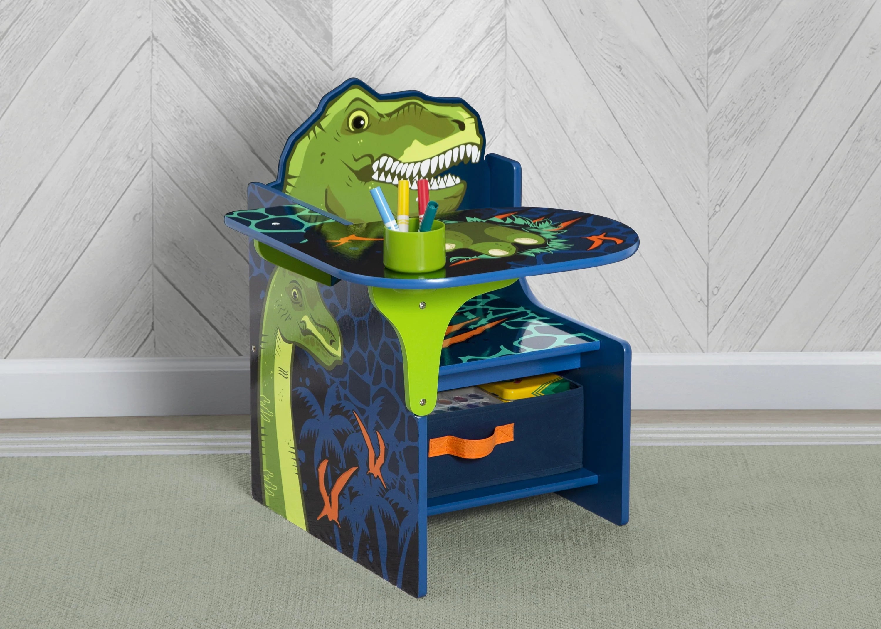 Delta Children Dinosaur Chair Desk with Storage Bin L3280