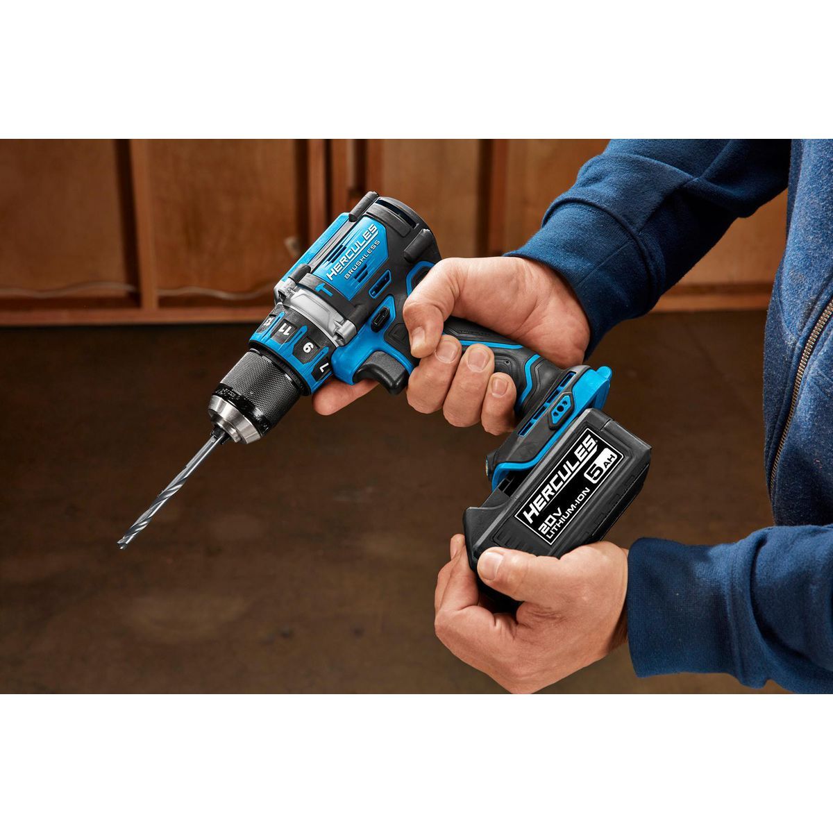 HERCULES 20V Brushless 1/2 in. Compact Hammer Drill/Driver - Tool Only J197532