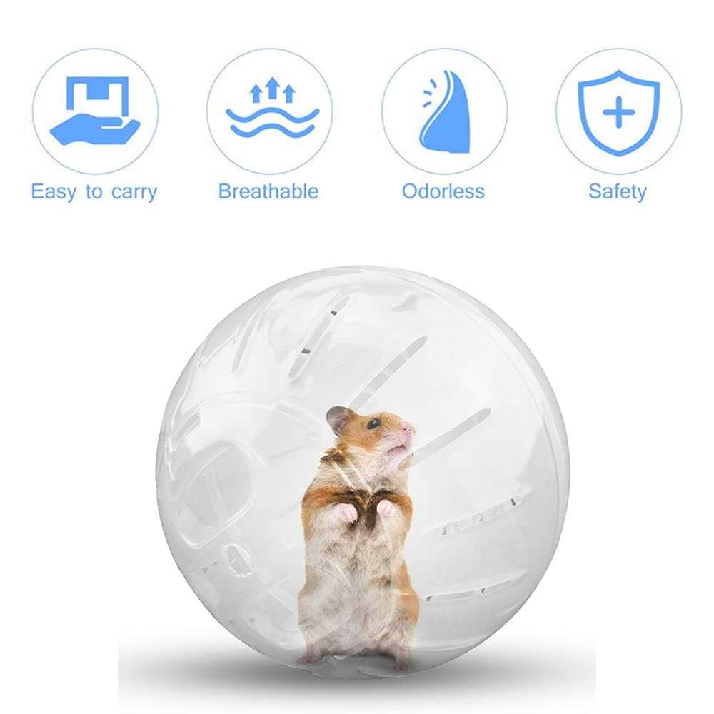 CHUQIANTONG Hamster Exercise Ball Transparent Silent Wheel for Small Animals W523