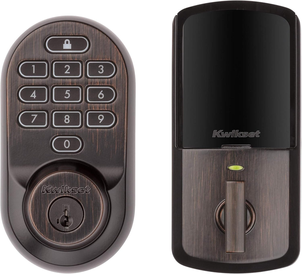 Kwikset Halo Wi-Fi Smart Lock with Avalon Exterior Handle, Satin Nickel O7162