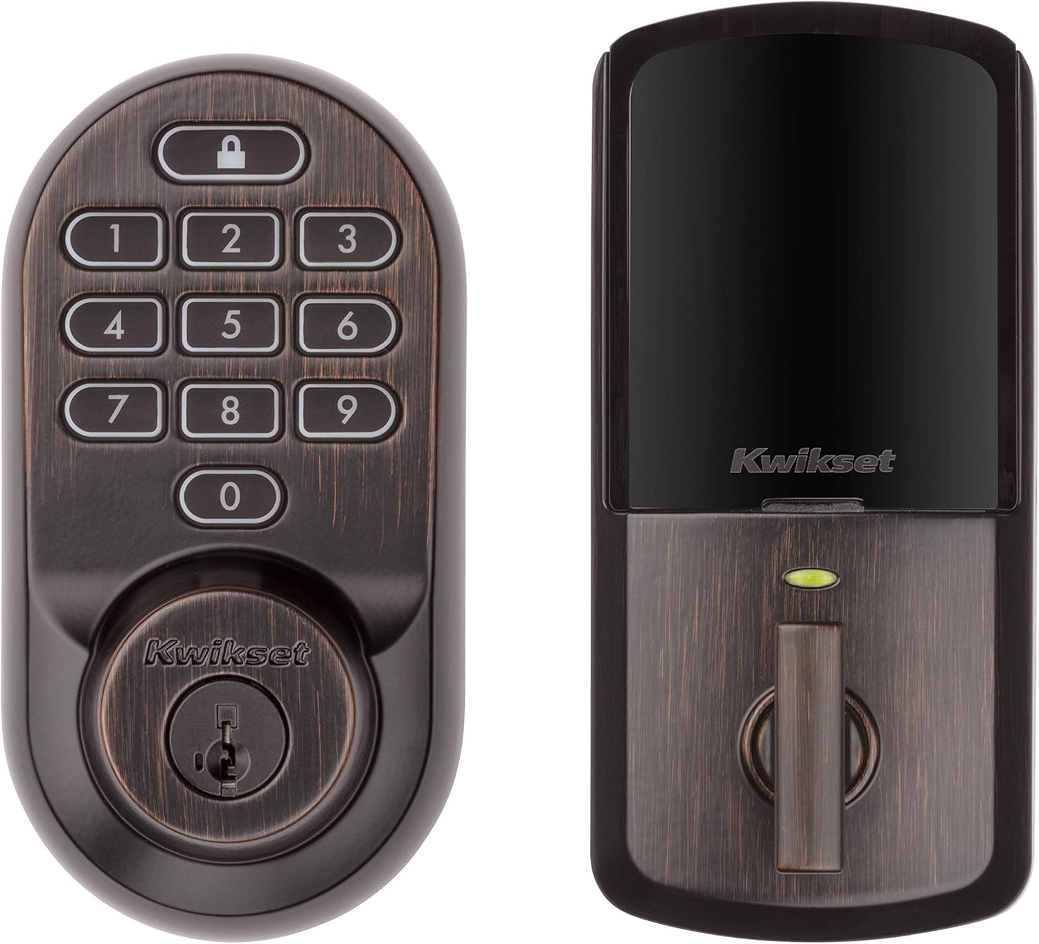 Kwikset Halo Wi-Fi Smart Lock with Avalon Exterior Handle, Satin Nickel O7162