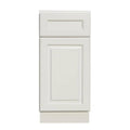 Lifeart Cabinetry Newport Ready to Assemble 21x34.5x24 in. Base Cabinet with 1-Door and 1-Drawer in Classic White