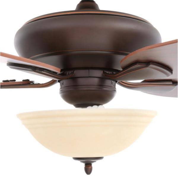 Hampton Bay Flowe 52 in. LED Indoor Mediterranean Bronze Ceiling Fan X592846