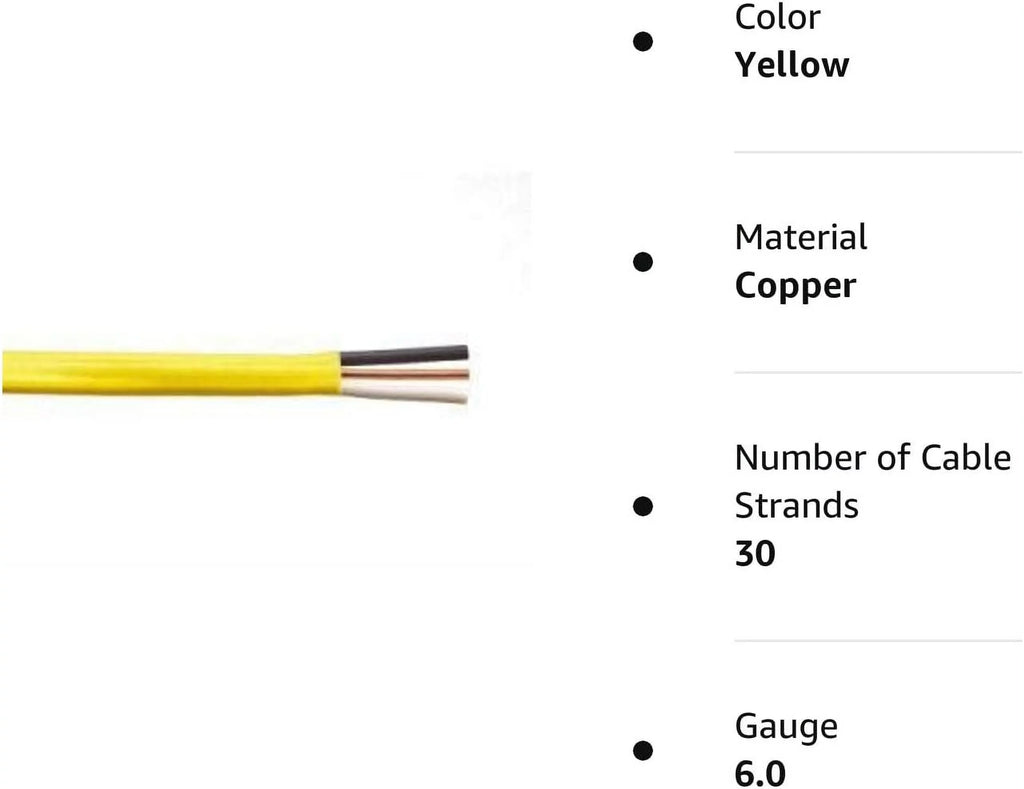 12/2 NM-B Non-Metallic Sheathed Cable, Residential Indoor Wire, 50FT Q161