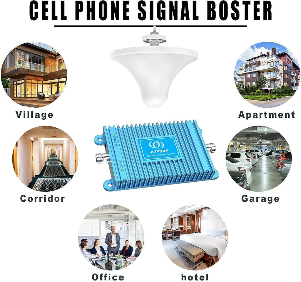 ATT Phone Signal Booster 5G 4G LTE Home, Covers 4,500 Sq.Ft, FCC Approved (Blue) Q7514