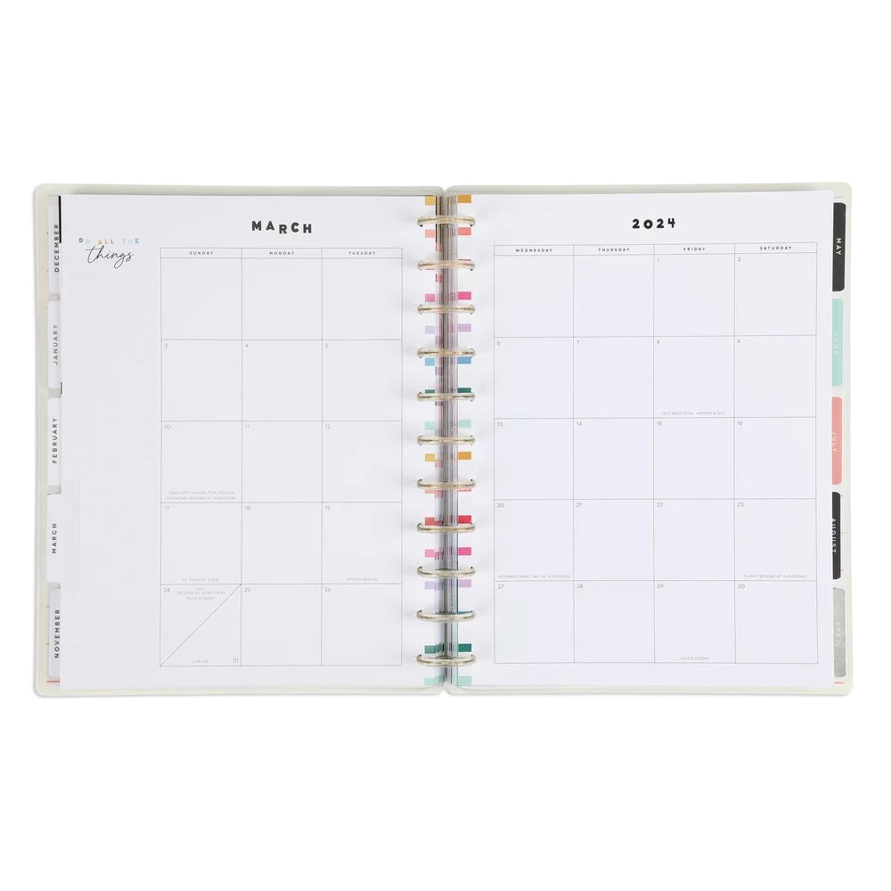 Happy Planner 18-Month Planner July 2023 - Dec 2024, Monthly Layout, 8.5" x 11" Q2830