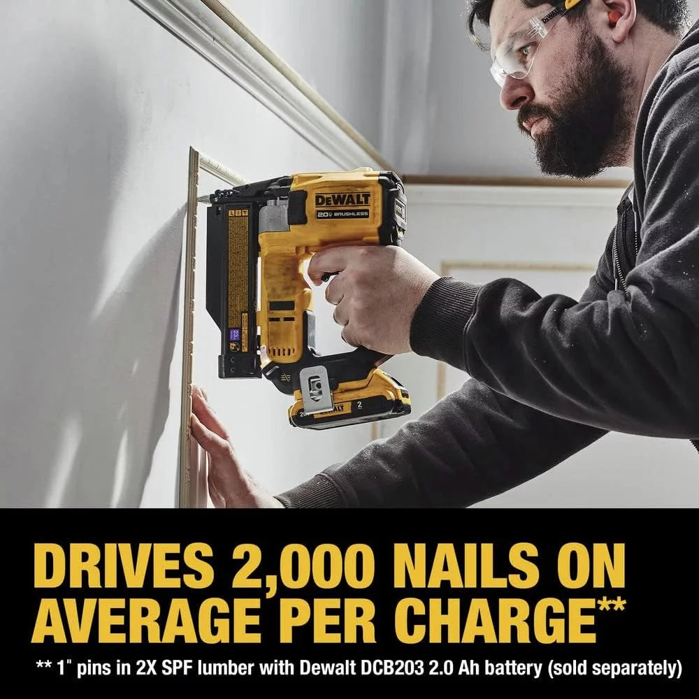 DEWALT ATOMIC 20V MAX Cordless 23 Gauge Pin Nailer Kit with Battery and Charger Y70648