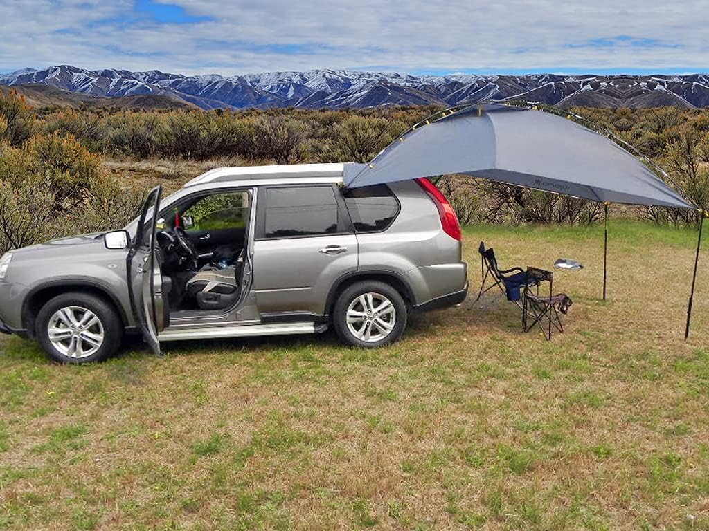 Portable Awning Canopy with Privacy Wall for Car SUV Camping J622951
