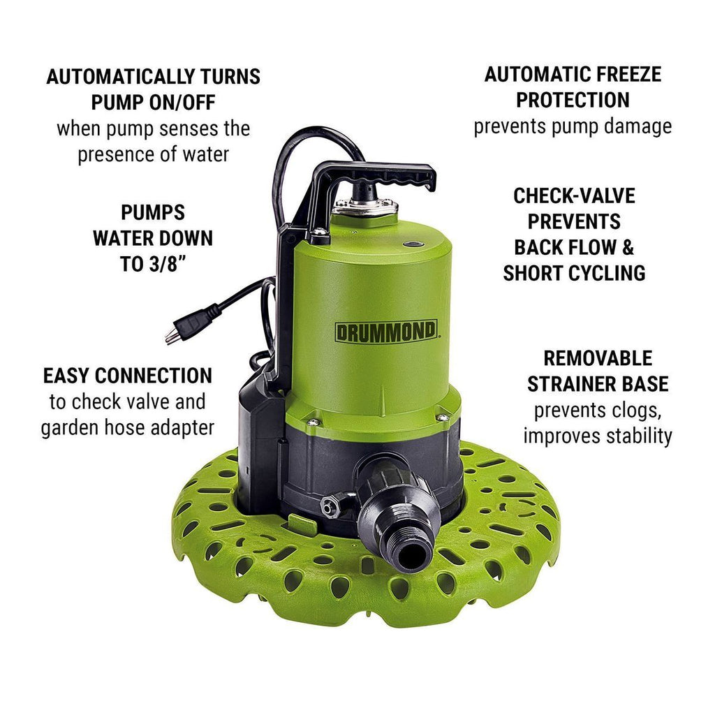 DRUMMOND 1/4 HP Automatic Submersible Utility Pump A448