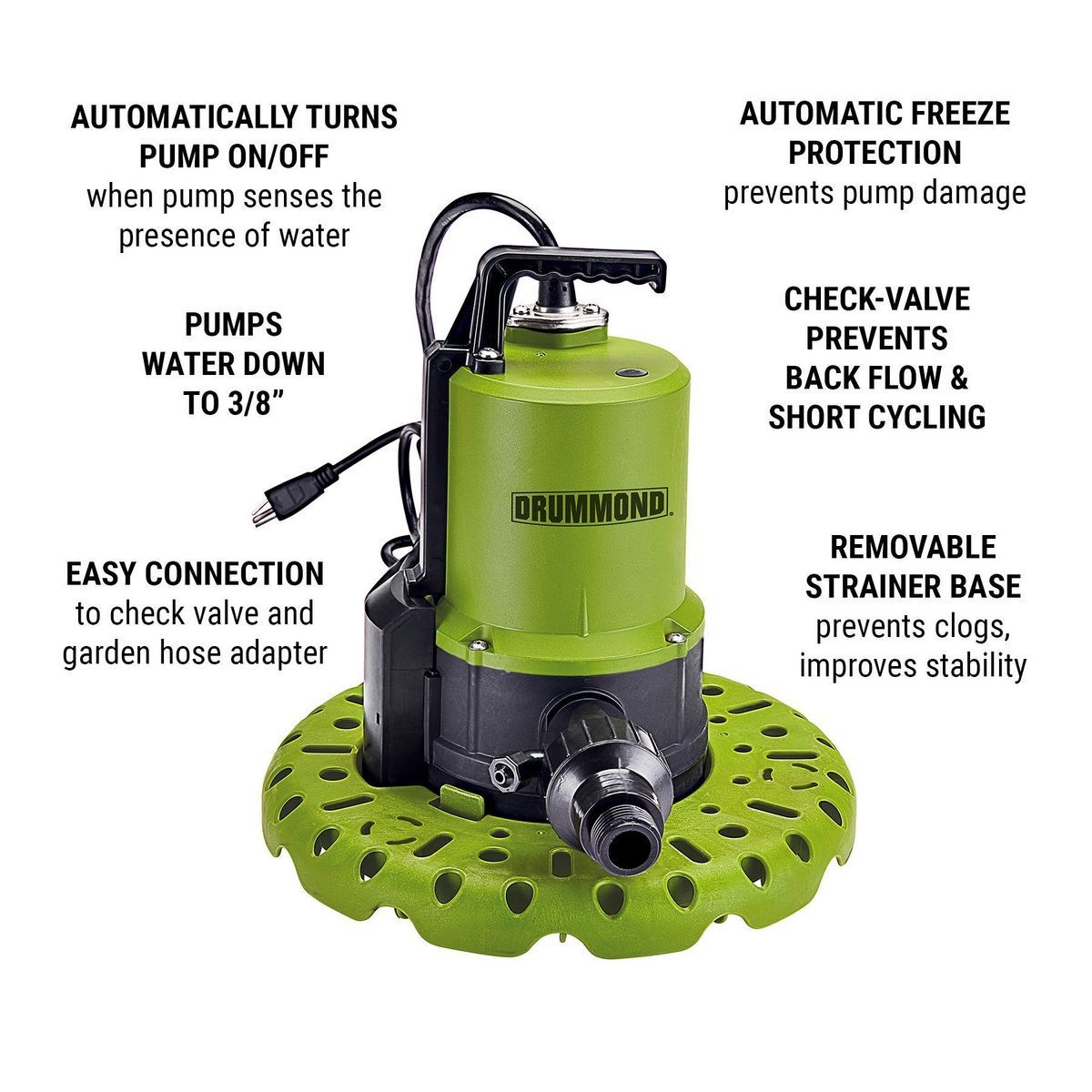 DRUMMOND 1/4 HP Automatic Submersible Utility Pump A448