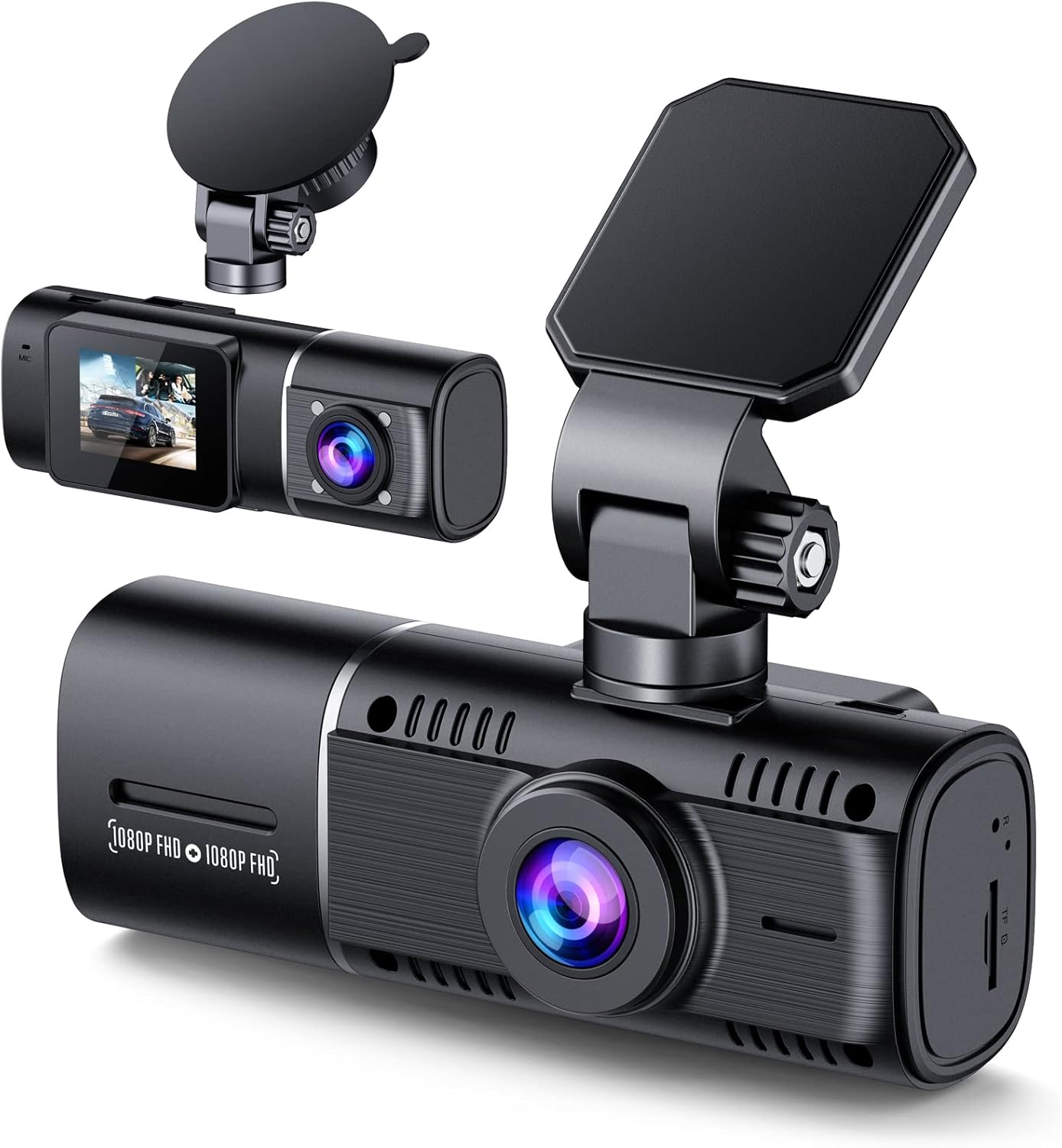 Dual Dash Cam Front and Inside 1080P for Cars with Motion Detection, 2 Pack Z784