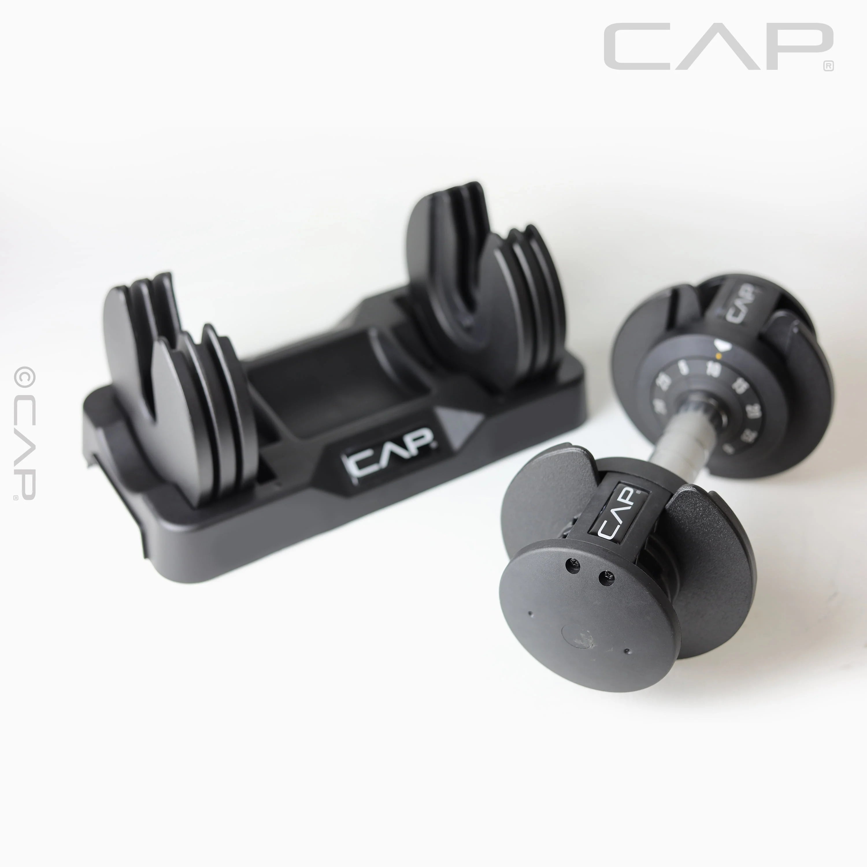 CAP Barbell 25lb Adjustable Dumbbell, Quick Select 5-25 A355