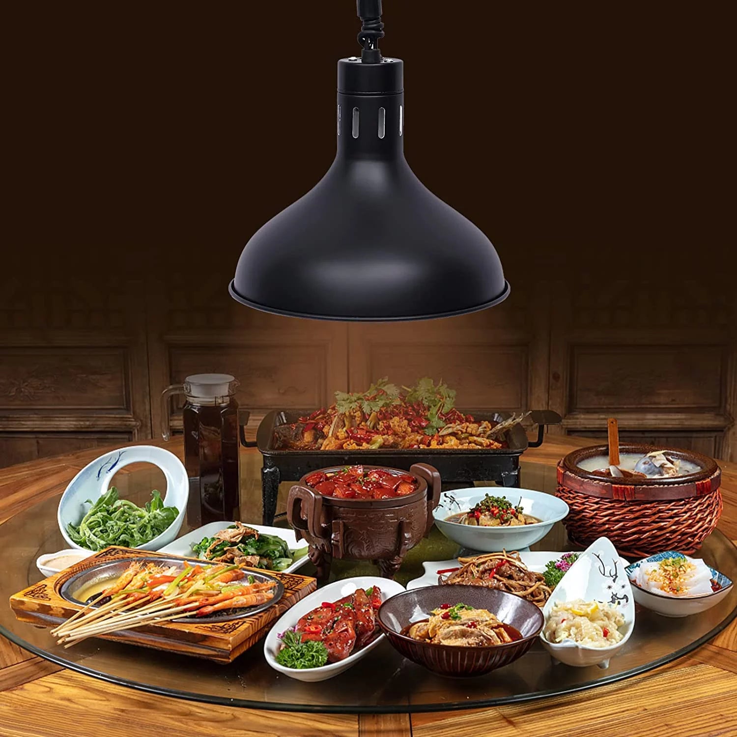 Miumaeov 250W Hanging Food Warmer Lamp F5913
