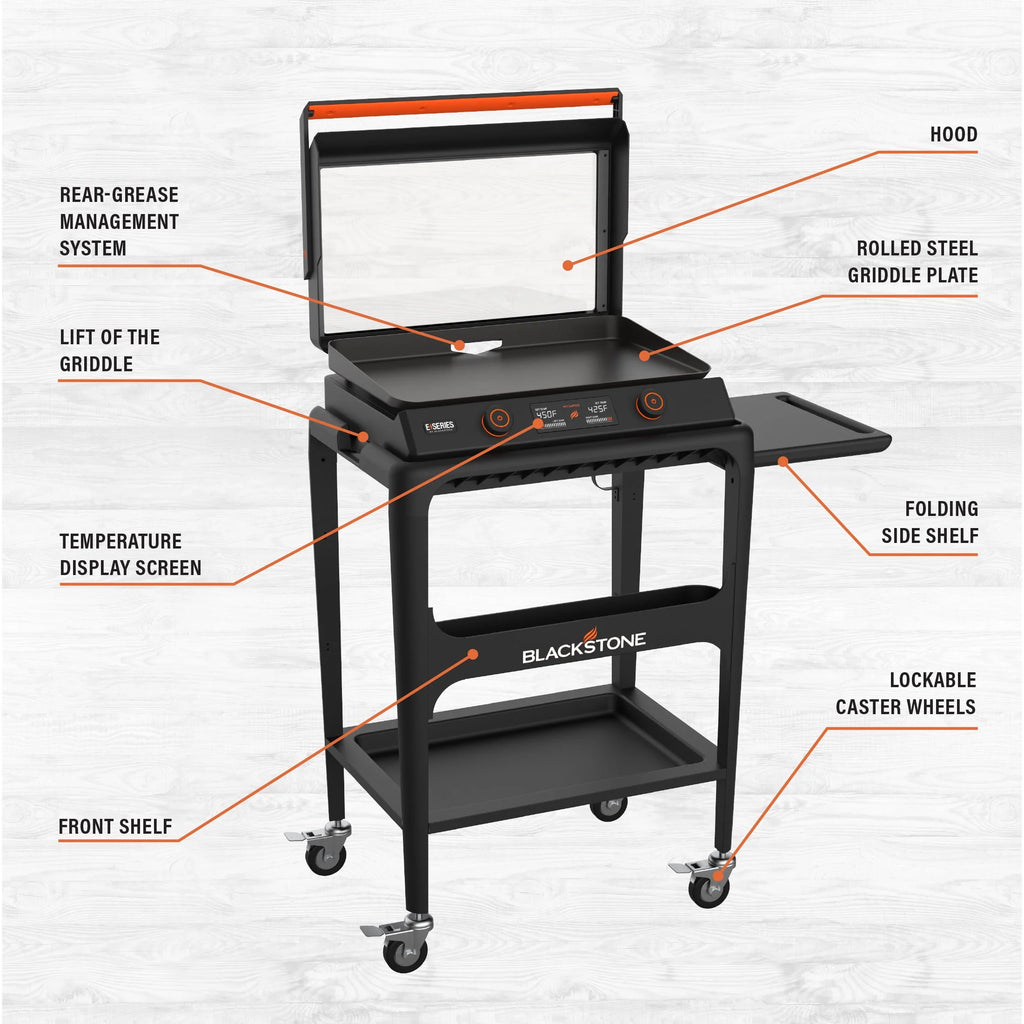 Blackstone E-Series 22 Electric Tabletop Griddle with Prep Cart Y9210