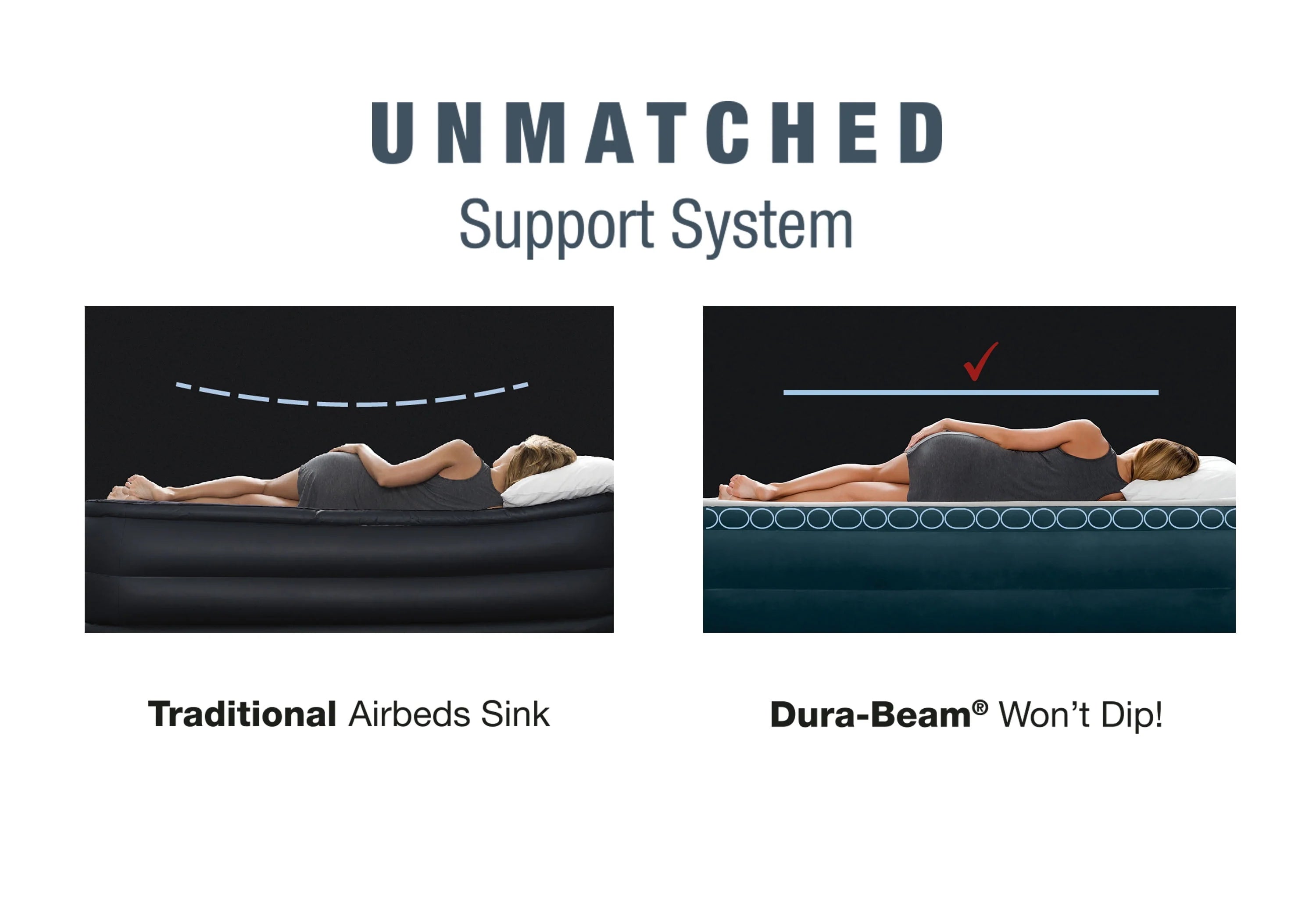 Intex Dream Lux Pillow Top Dura-Beam Airbed Mattress with Internal Pump, Full B359