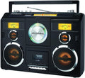 Sound Station Portable Stereo Boombox with Bluetooth/CD/AM-FM Radio/Cassette Recorder (Teal)