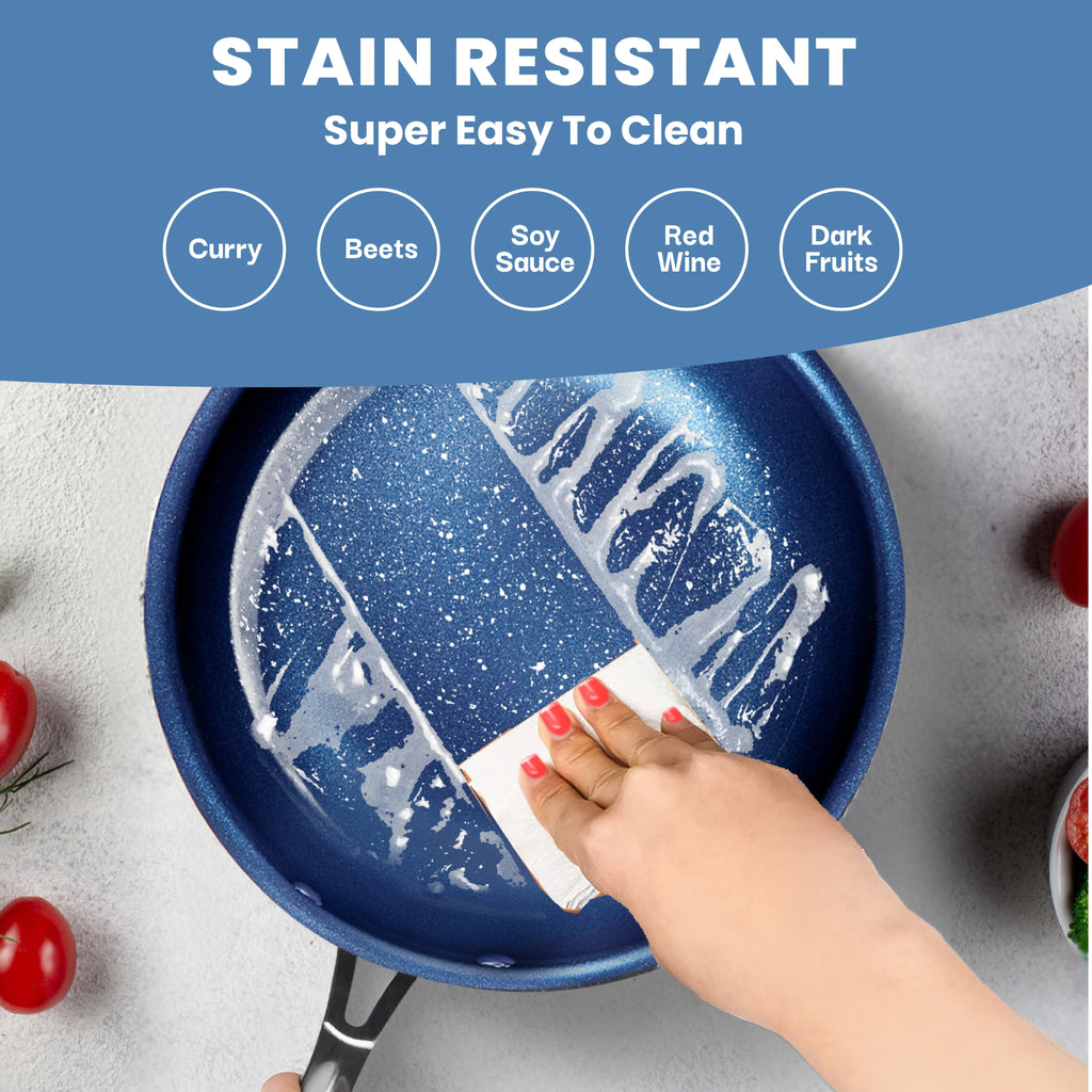 Granite Stone Pots and Pans Set 20 Piece Nonstick Cookware, Blue K97816