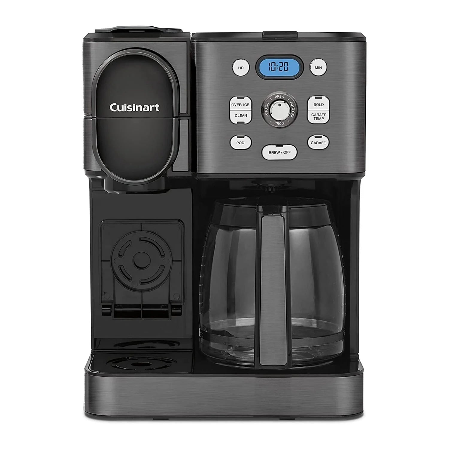 Cuisinart 2-IN-1 Center Combo Brewer Coffee Maker, Black Stainless