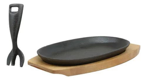 Cast Iron Fajita Skillet Set with Base O46349