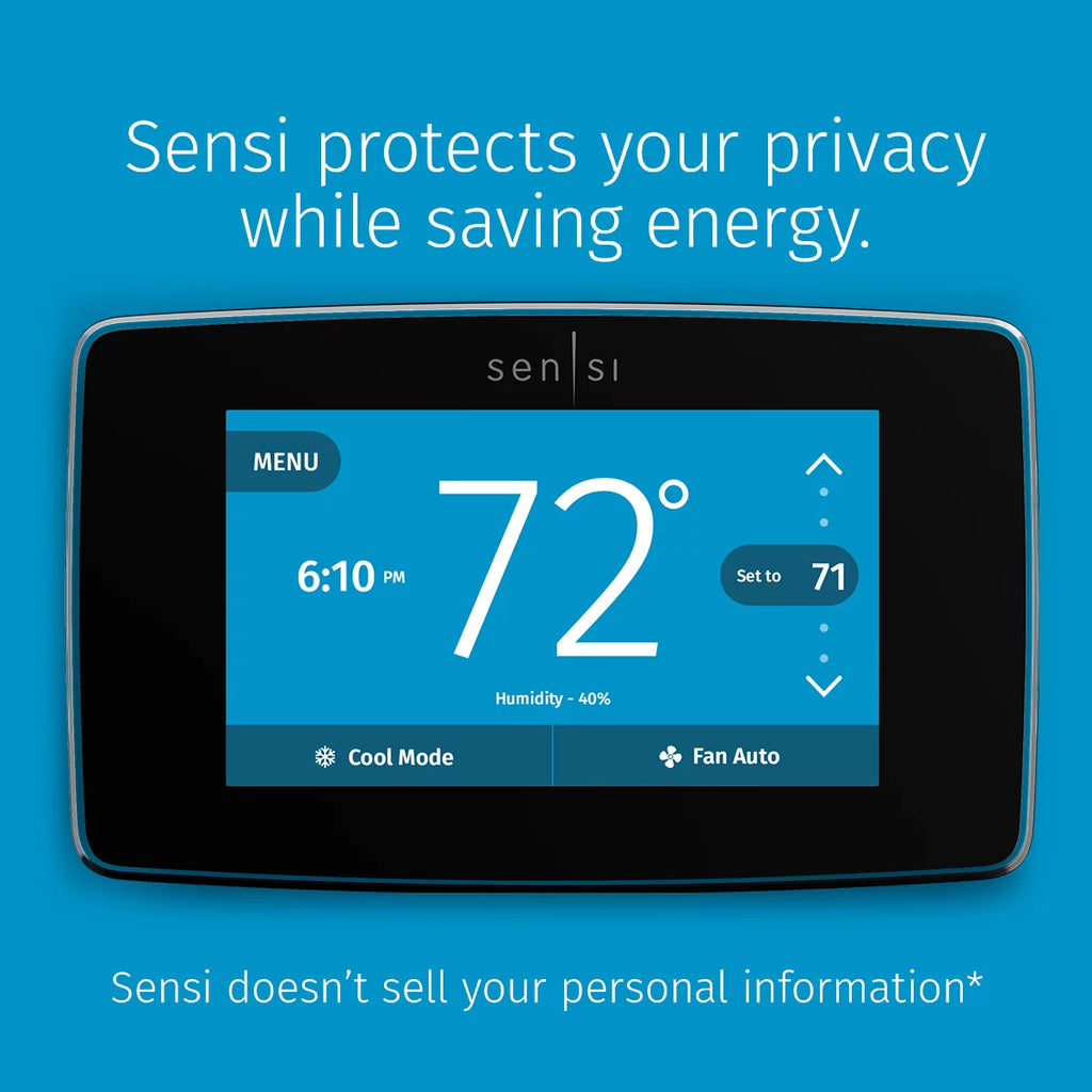 Emerson Sensi Touch Smart Wi-Fi Thermostat, C-Wire Required, Black Y690046